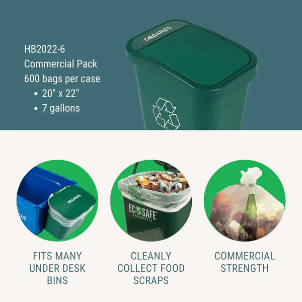 20x22" COMPOSTABLE BIN LINER, 0.6 MIL - Image 3
