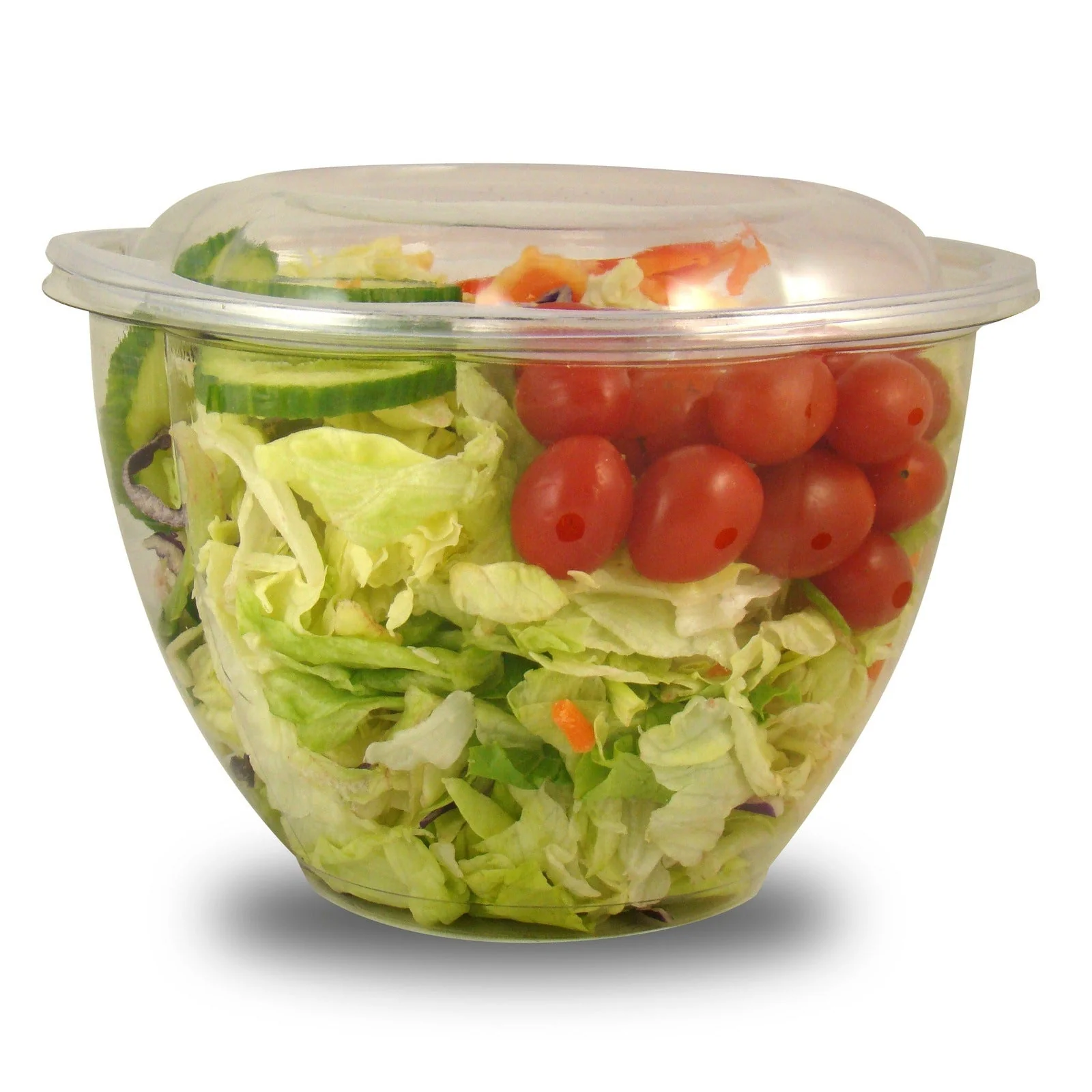 24|32|48-Ounce Clear PLA Salad Bowl Lid, 300-Count Case - Image 2