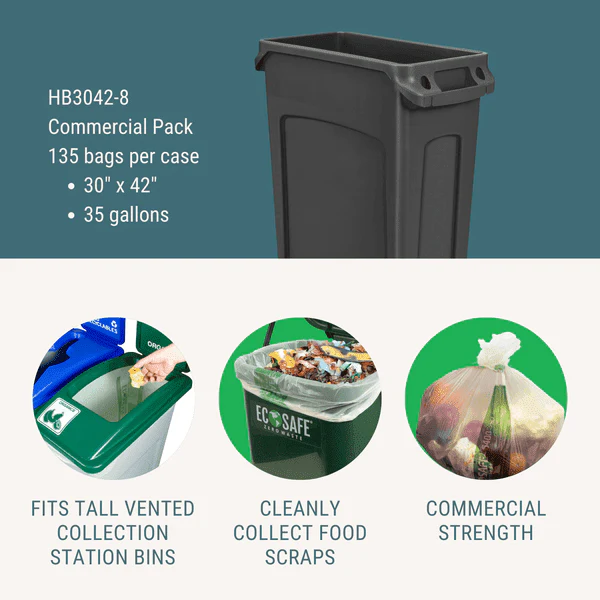 30x42" COMPOSTABLE BIN LINER, 0.85 MIL - Image 2
