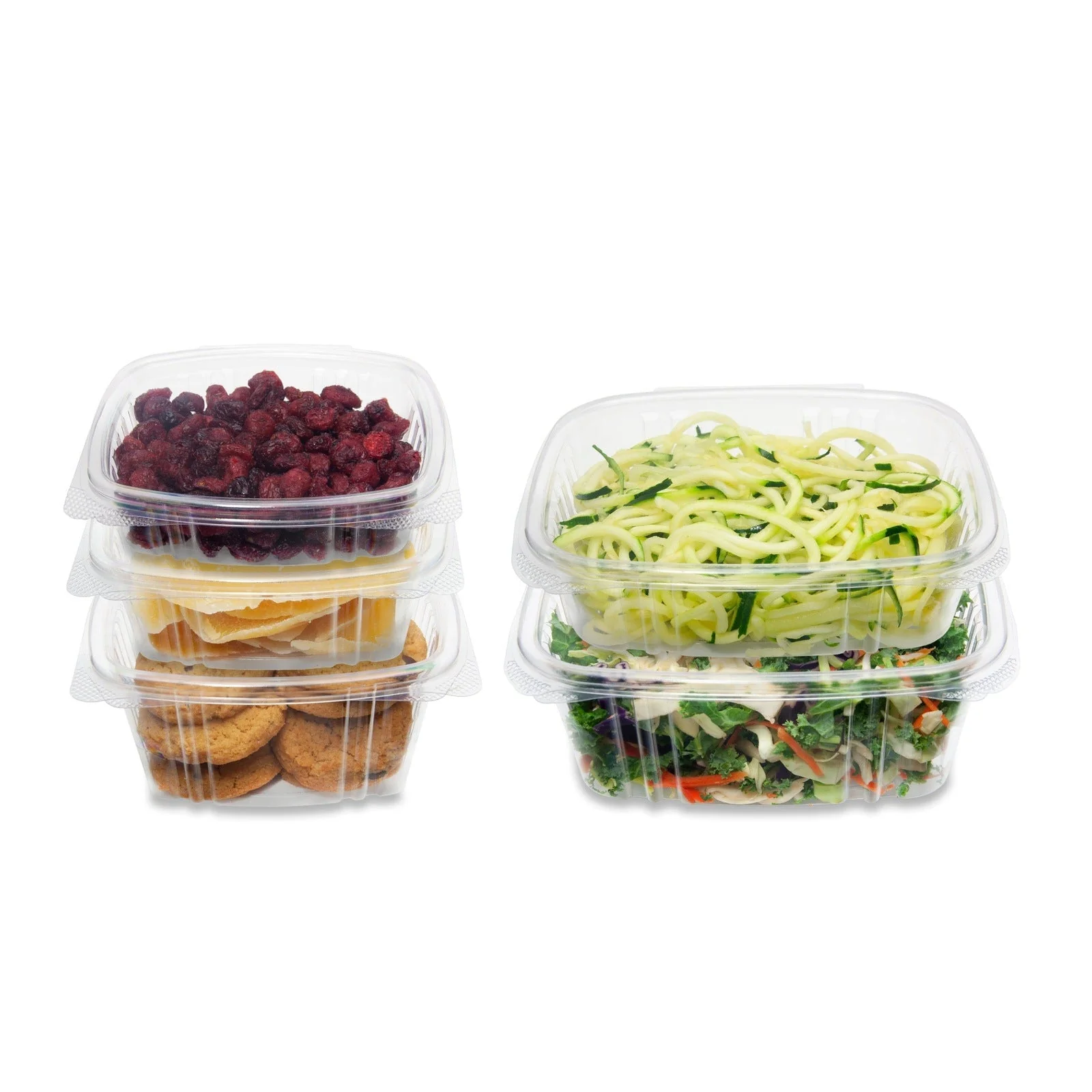 32-Ounce Clear PLA Rectangular Deli Container with Lid,200-set case - Image 2