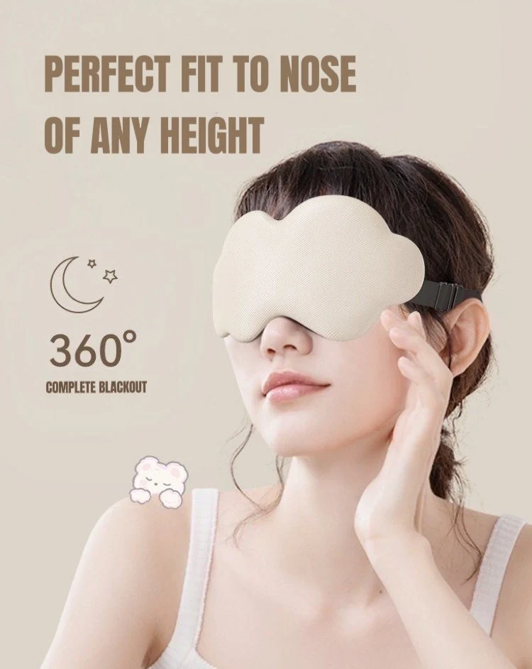 3D Contoured Puffy Cute Could Sleep Eye Mask - Ultra Lightproof and Comfortable - Image 4