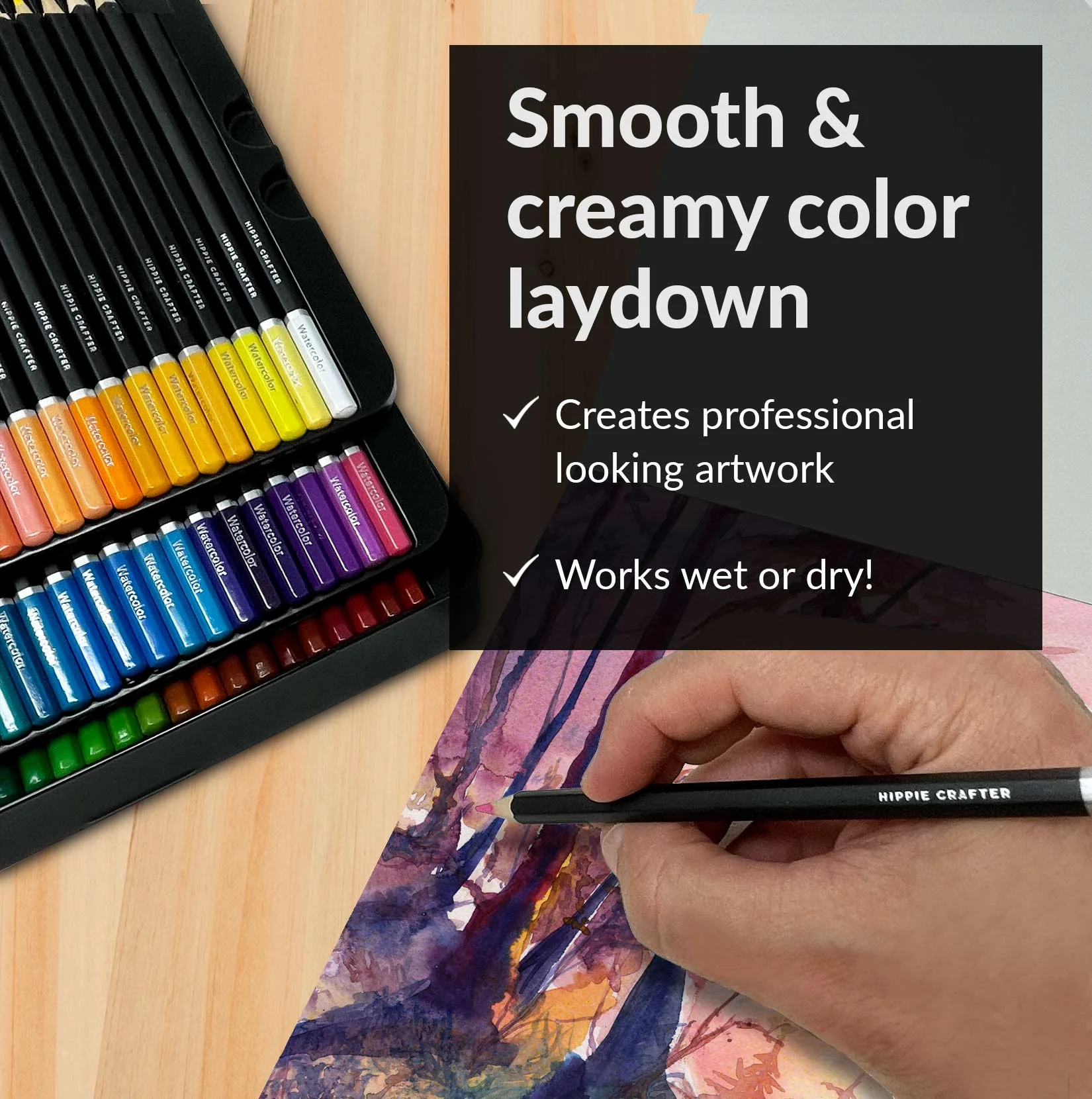 72 Watercolor Pencils Set - Image 6