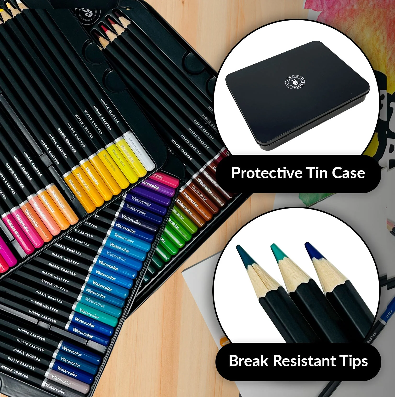 72 Watercolor Pencils Set - Image 8