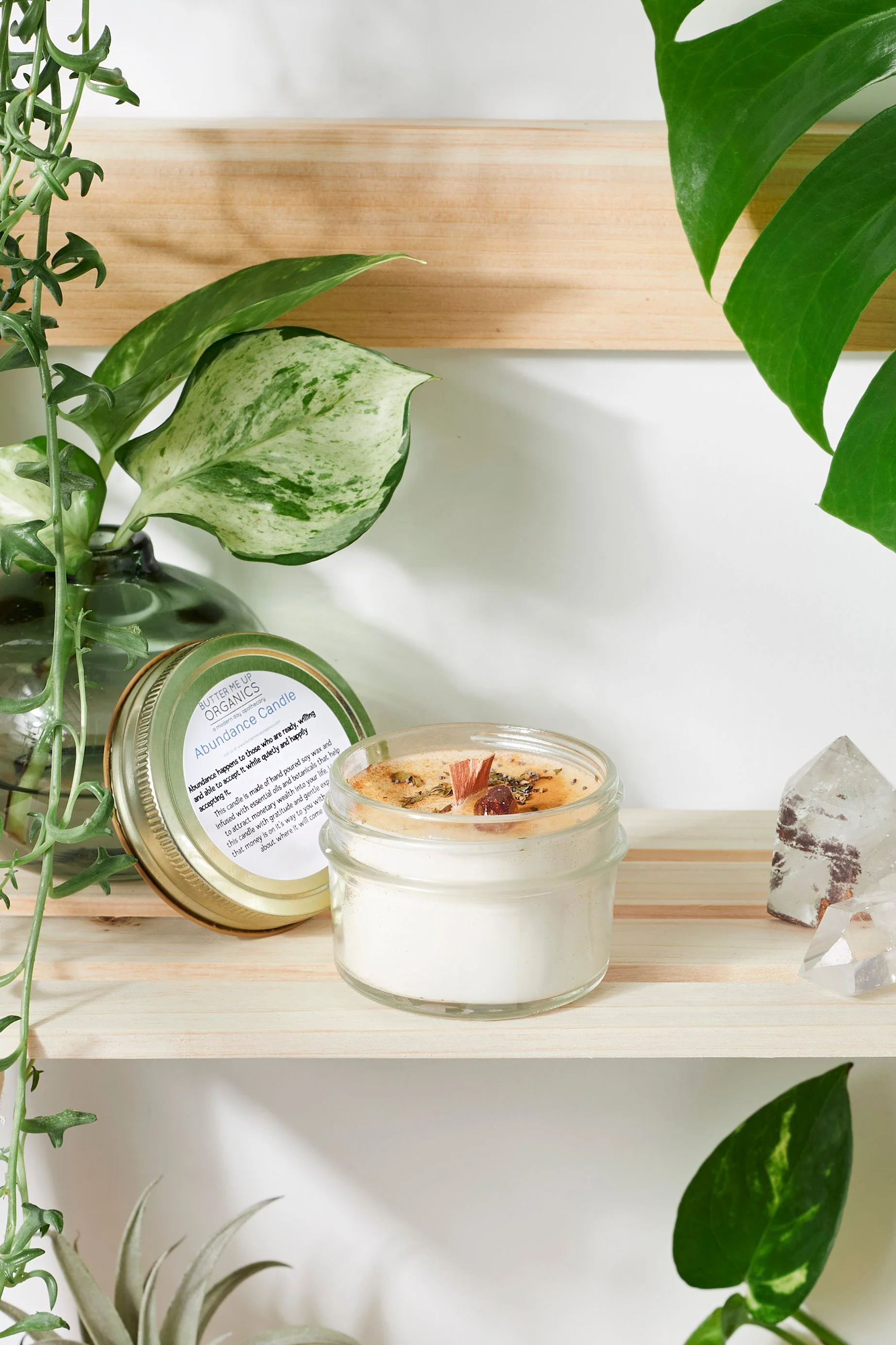 Abundance Candle / Ritual Candle / Intention Candle / Hand Poured Candle / Soy Wax Candle/ Butter Me Up Organics / Good Luck Candle / Money - Image 5
