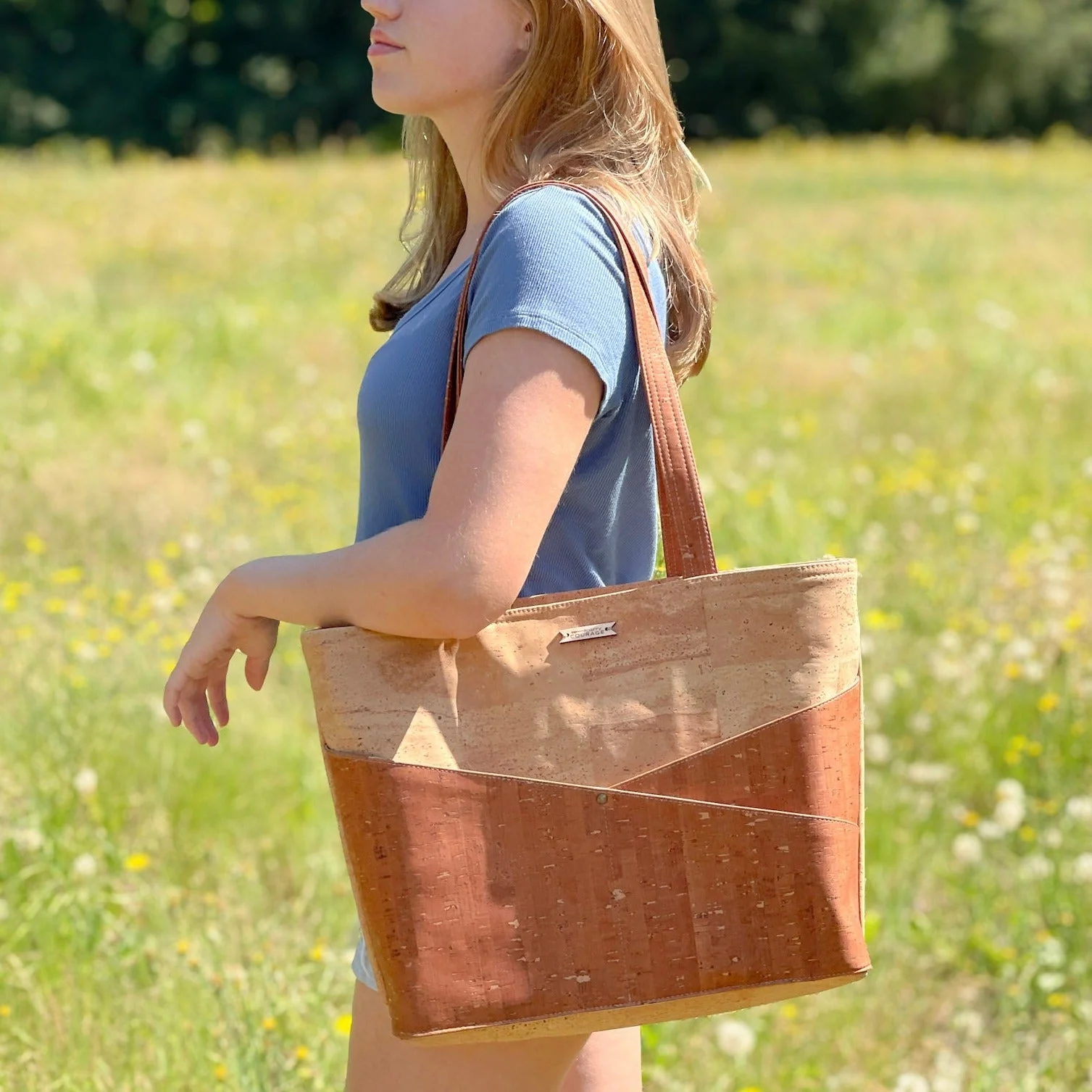 ADVOCATE zippered tote | SEPIA - Image 5