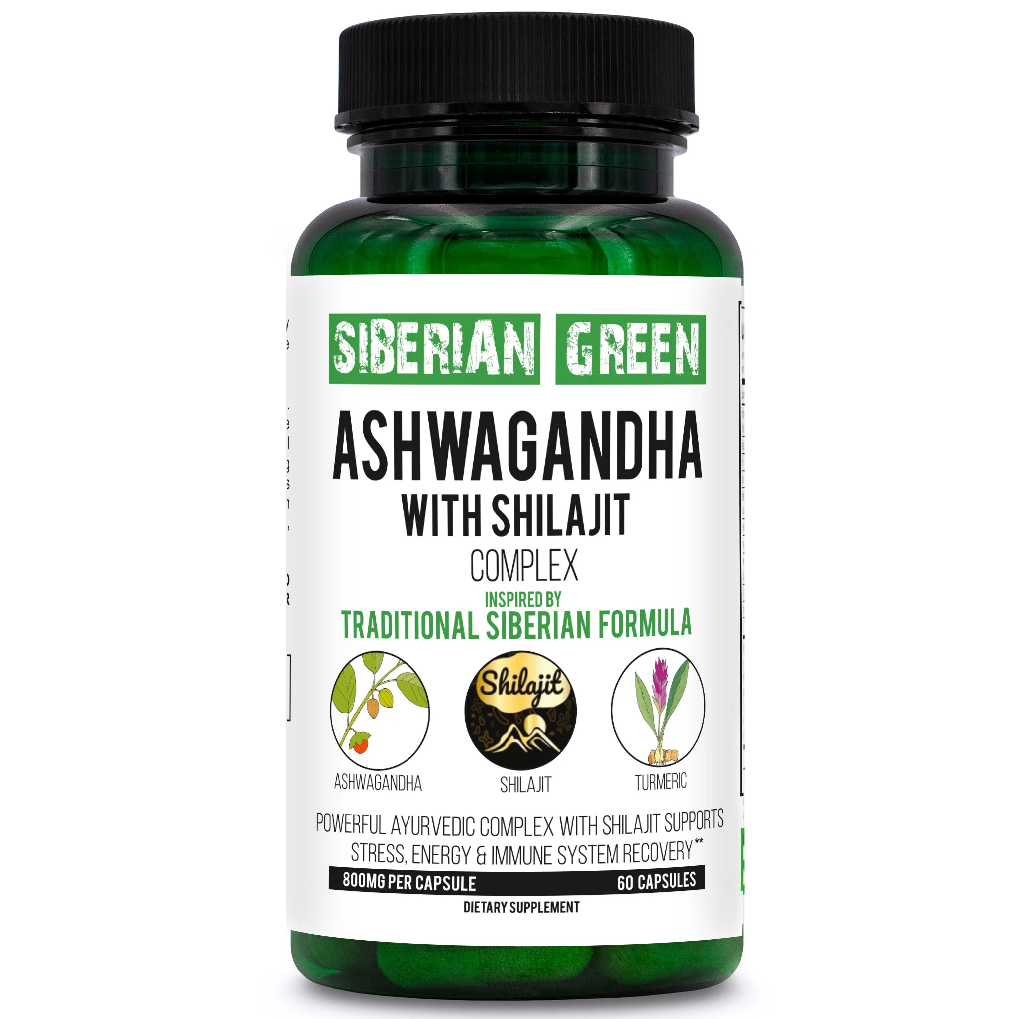 Ashwagandha with Altai Shilajit & Turmeric | Ayurvedic Herbal Complex 60 Capsules - Image 2