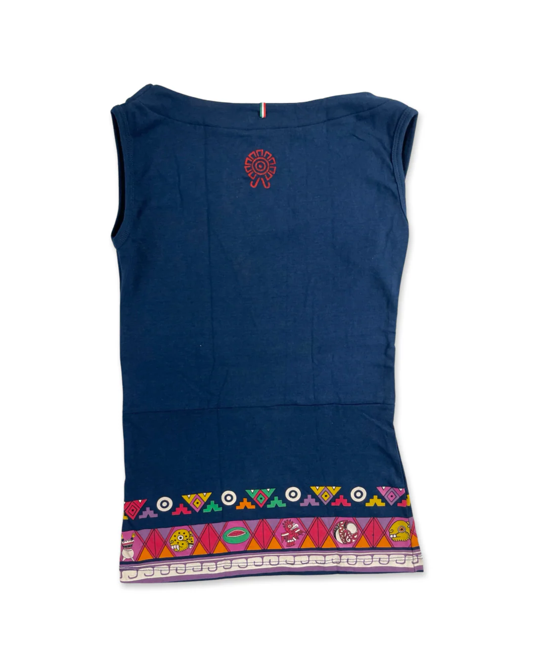 Aztec Women's Sleeveless Top, Blue - Image 3