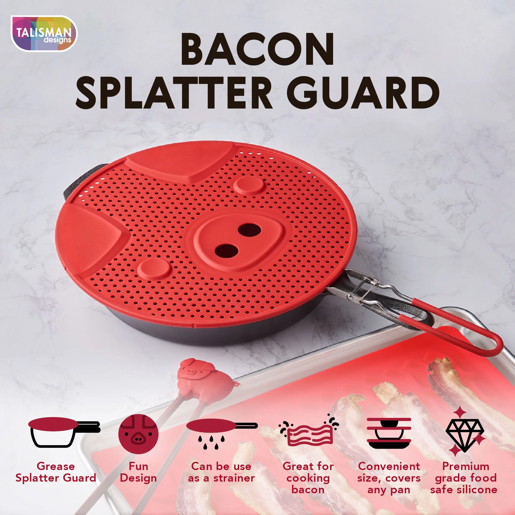 Bacon Grease Splatter Guard - Silicone - Image 5