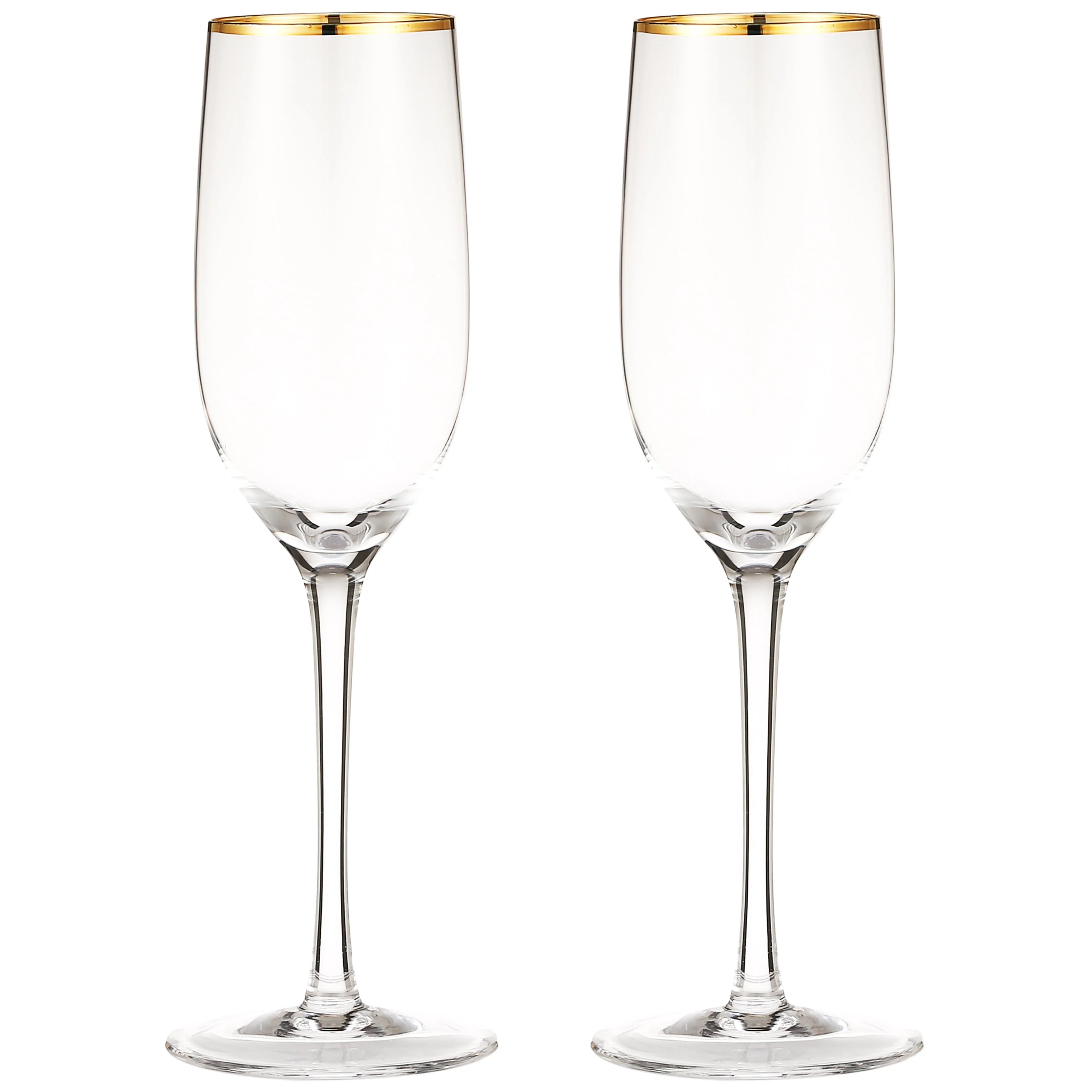 Berkware Champagne Flutes - Luxurious Long Stem Champagne Glasses - Set of 4