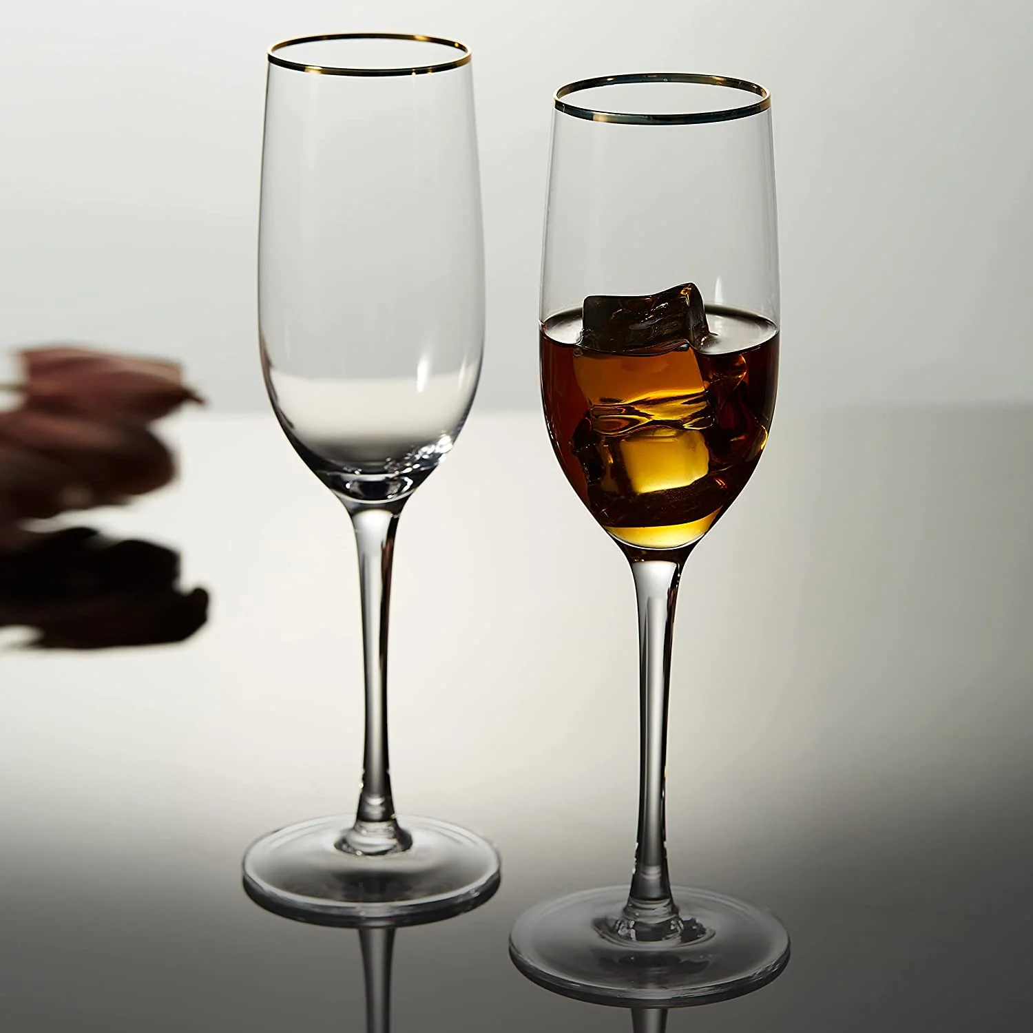 Berkware Champagne Flutes - Luxurious Long Stem Champagne Glasses - Set of 4 - Image 5