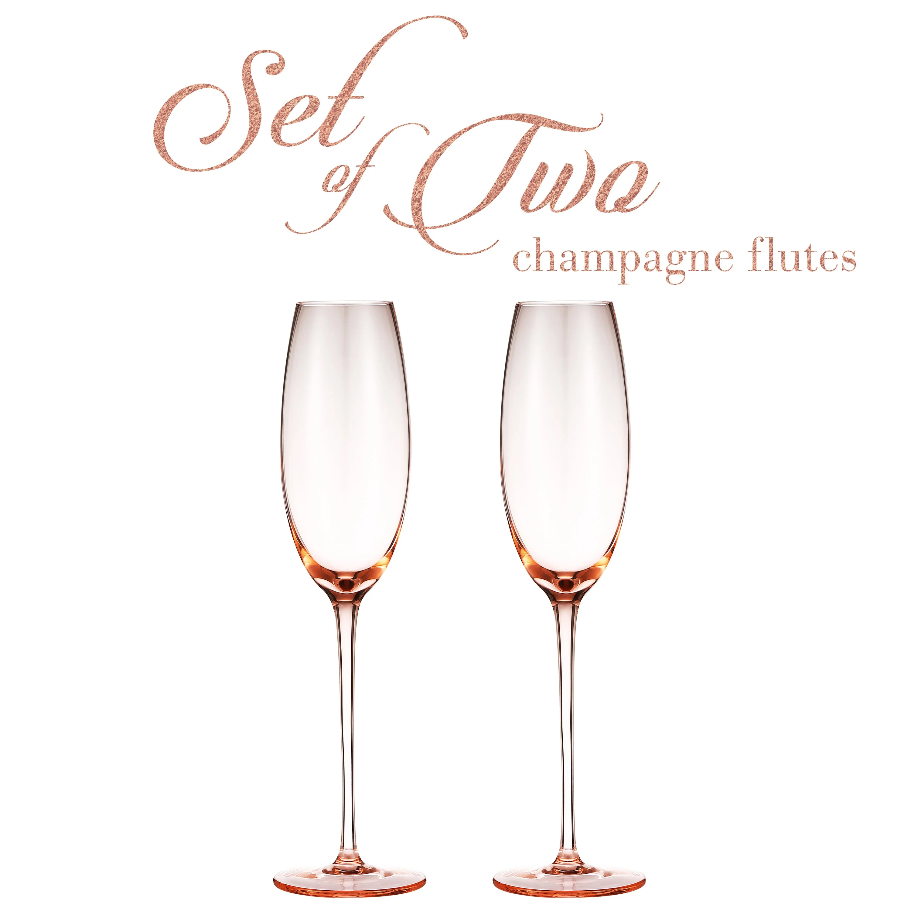Berkware Luxurious and Elegant Sparkling Colored Glassware - Champagne Flutes - Image 2