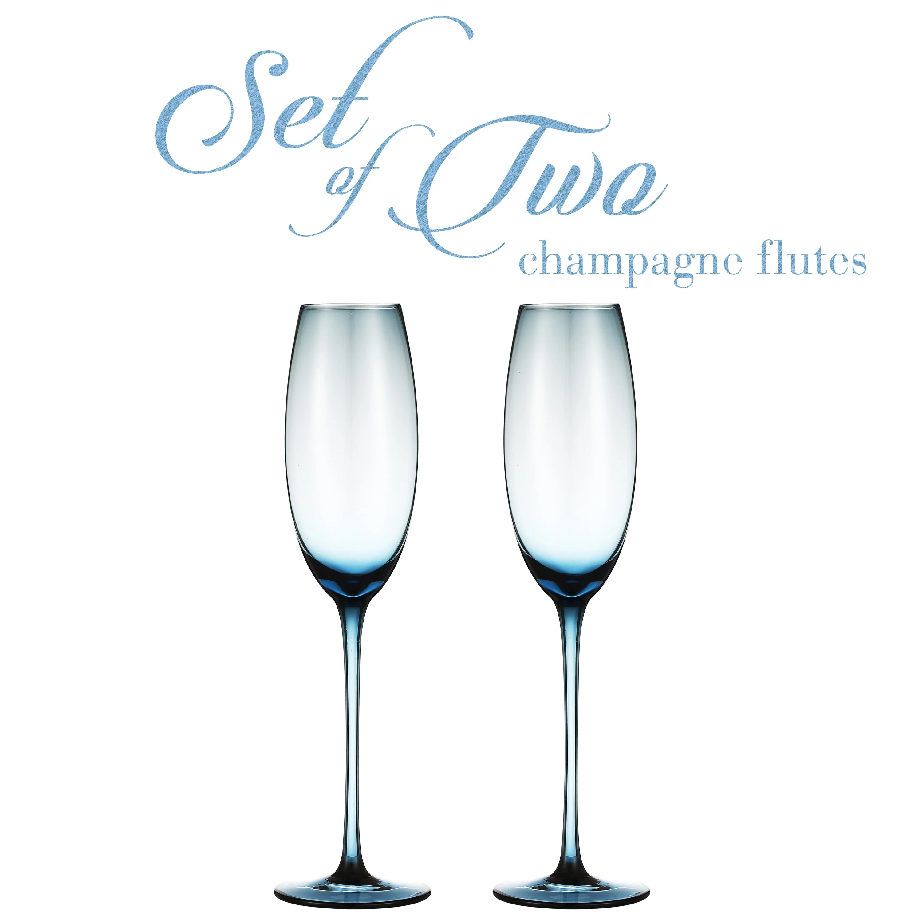 Berkware Luxurious and Elegant Sparkling Colored Glassware - Champagne Flutes - Image 2