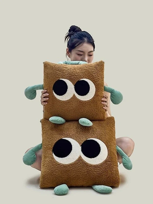 Big Eyes 2-in-1 Convertible Throw Pillow Blanket, Cute Whimsical Soft Cushion - Image 15