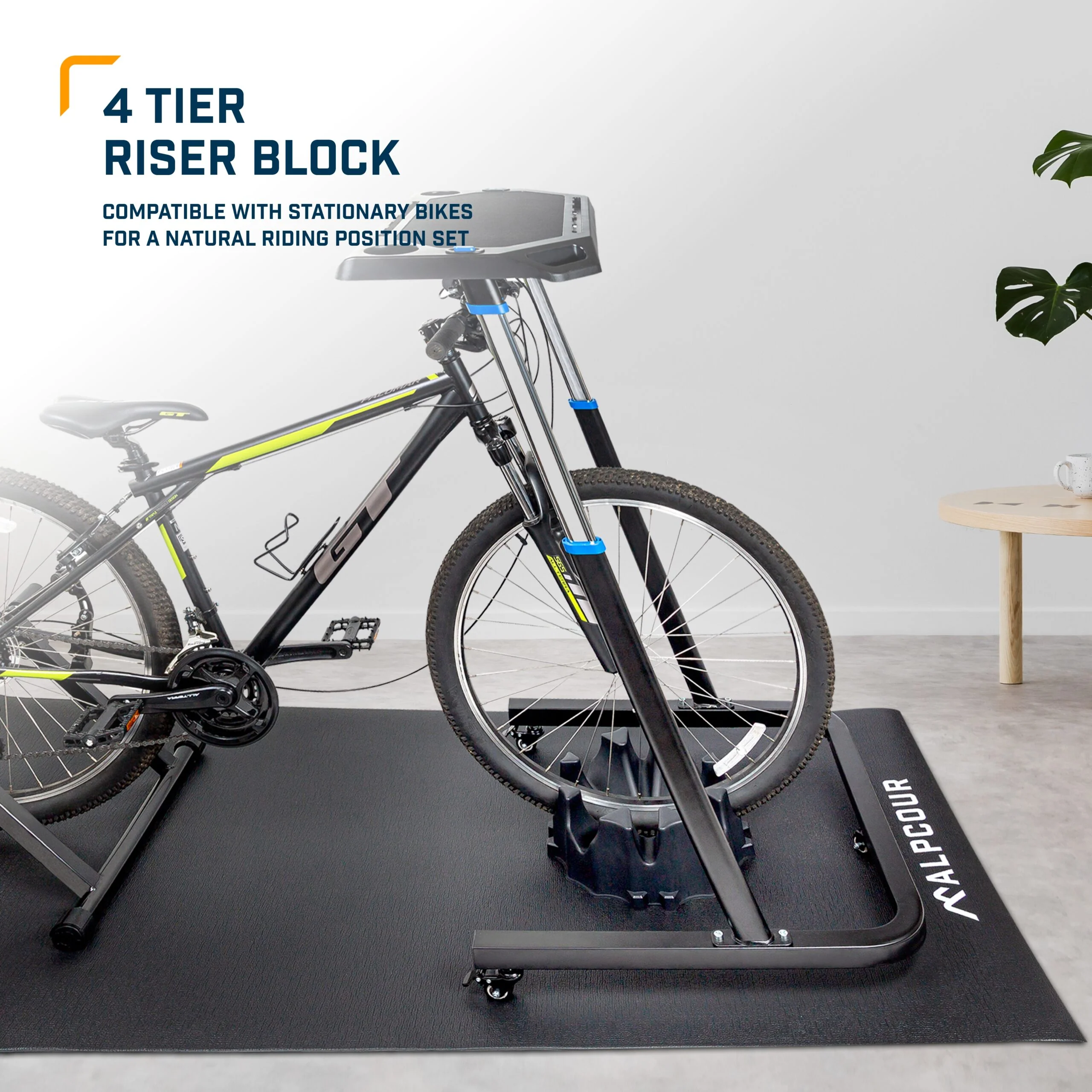 Bike Trainer 4-Tier Riser Block for Front Wheel with Anti-Skid Design - Image 2
