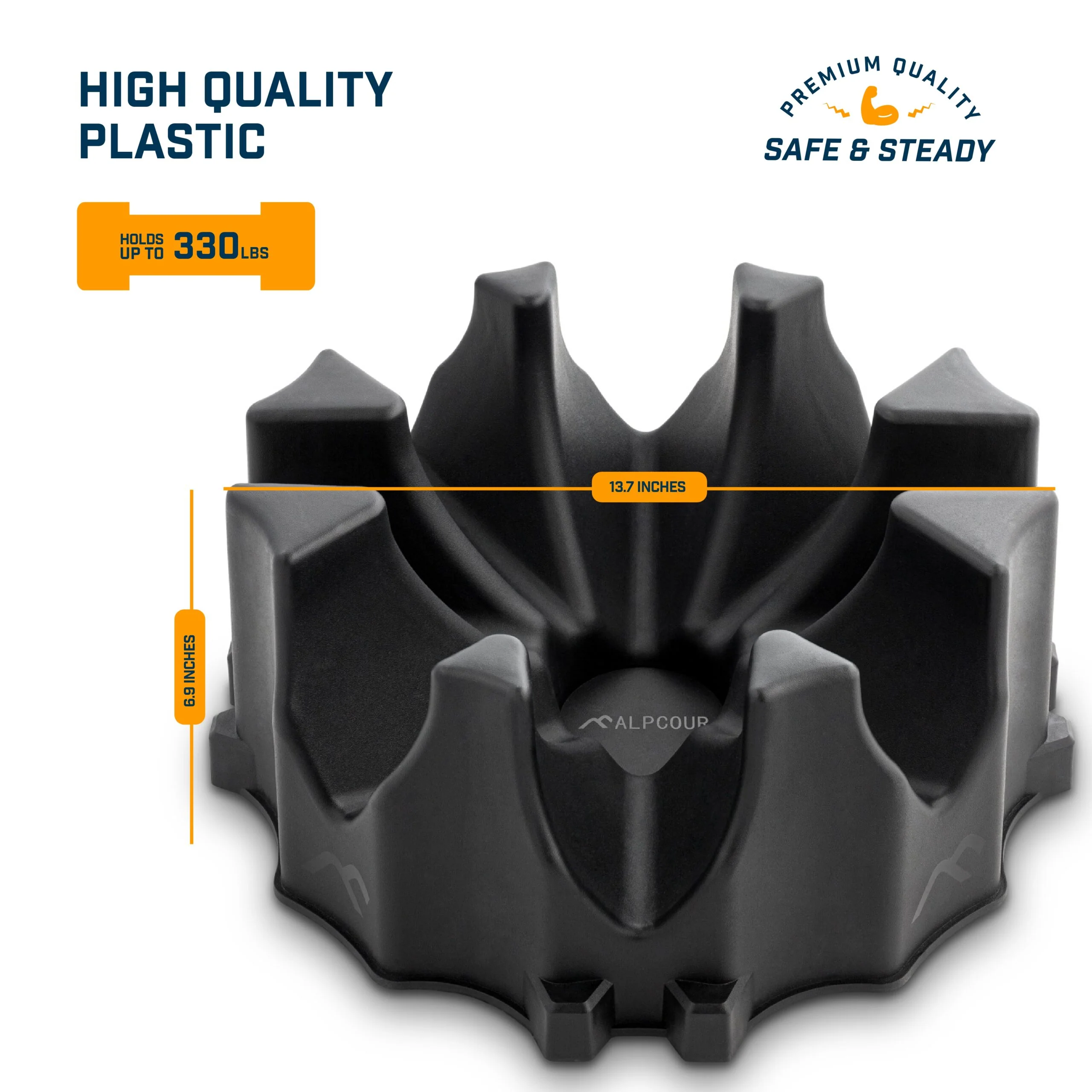 Bike Trainer 4-Tier Riser Block for Front Wheel with Anti-Skid Design - Image 4