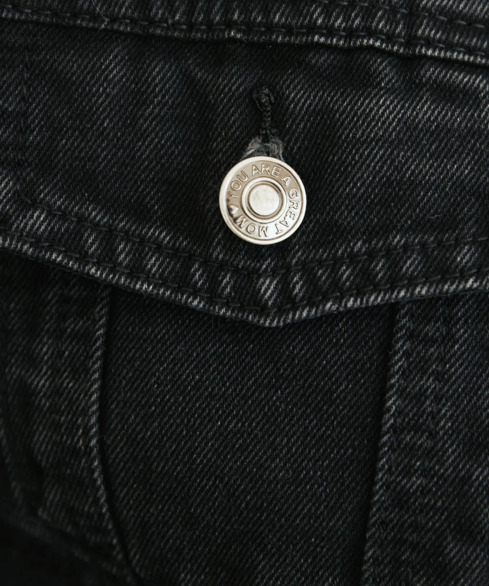 Black Denim Mama Jacket - Image 6