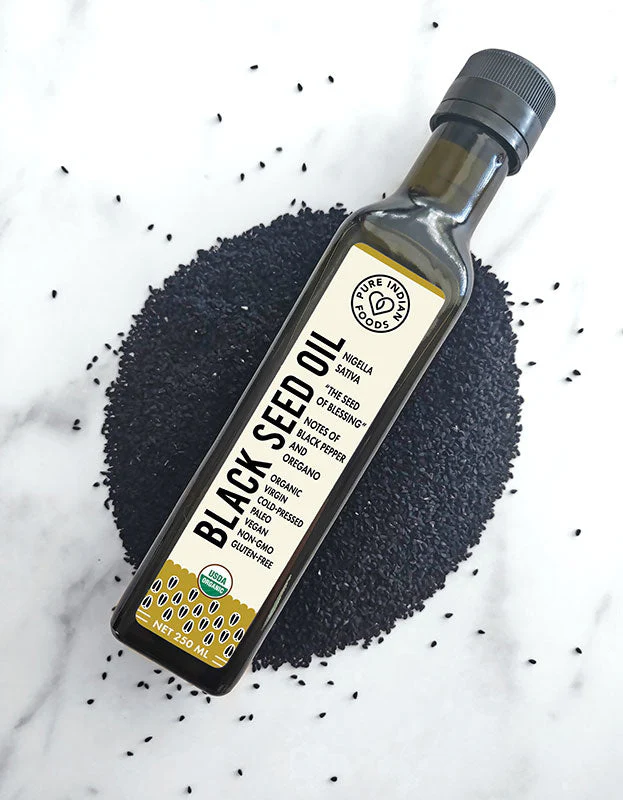 Black Seed Oil, Cold Pressed, Virgin & Certified Organic (Black Cumin Seed/Nigella sativa) - 250 mL - Image 2