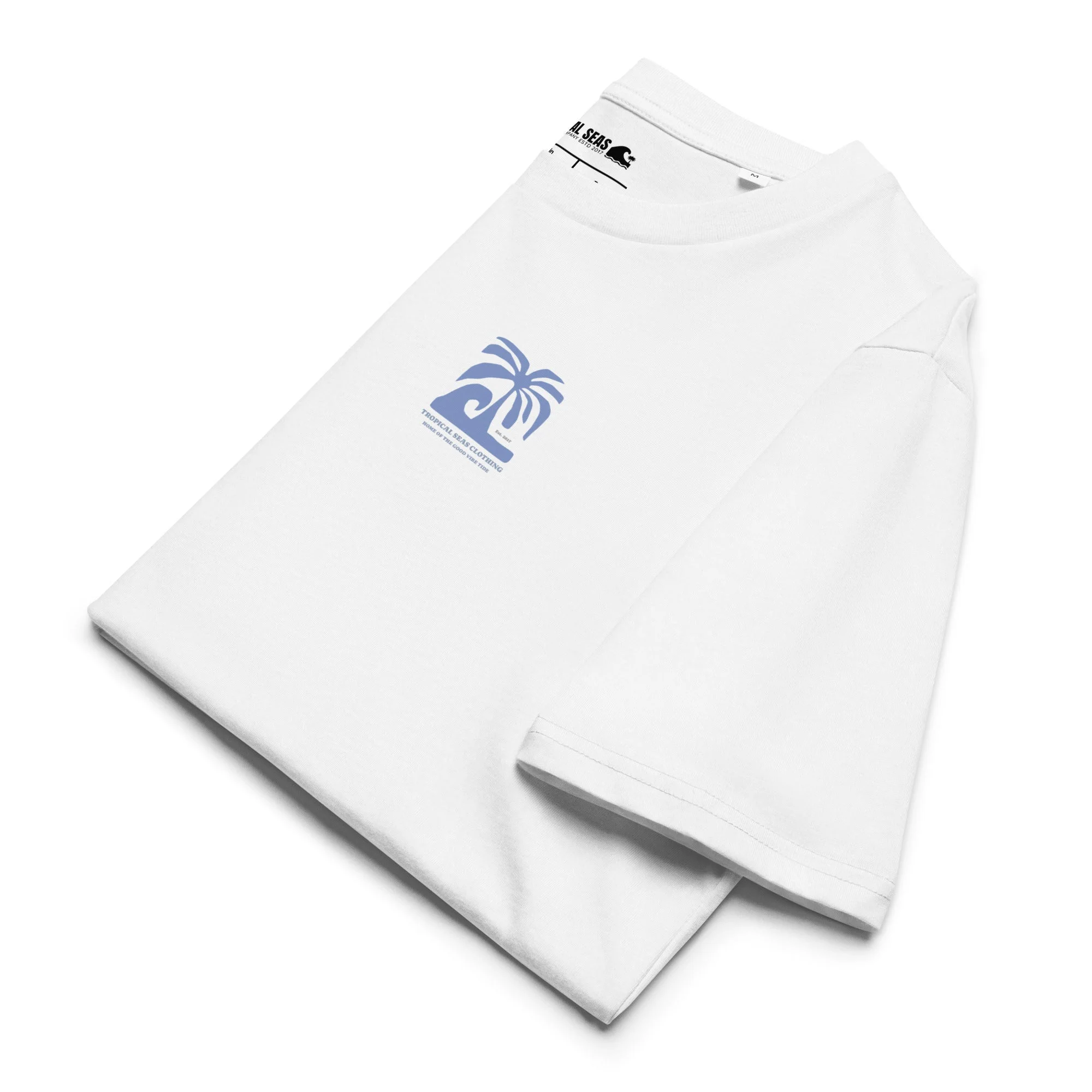 Blue Palm organic cotton t-shirt - Image 3