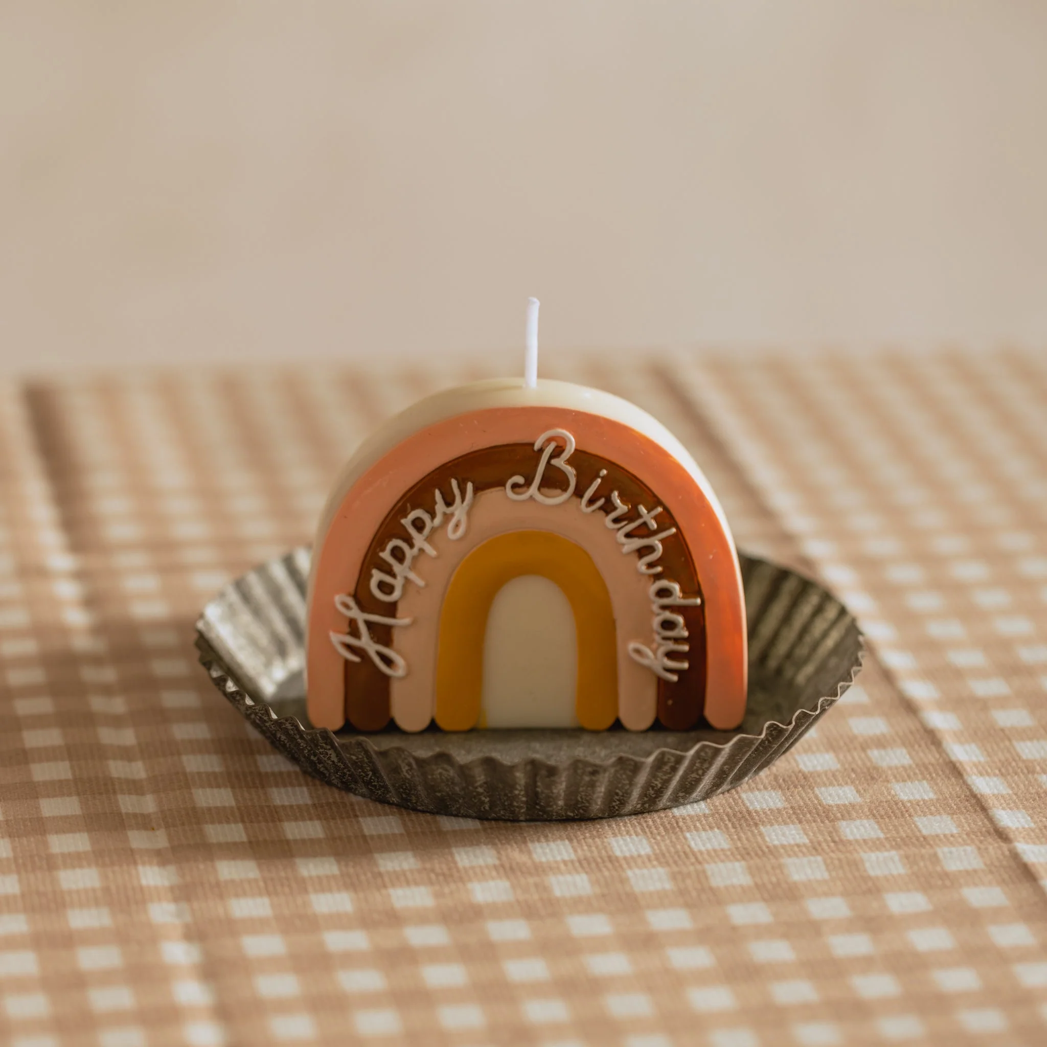 Boho Rainbow Candle Cake Topper - Image 3