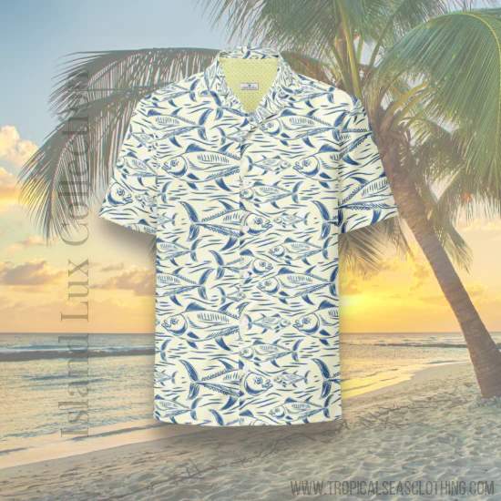 Bonito Island Hawaiian Button Shirt: Dive into Tuna Mayhem! - Image 2