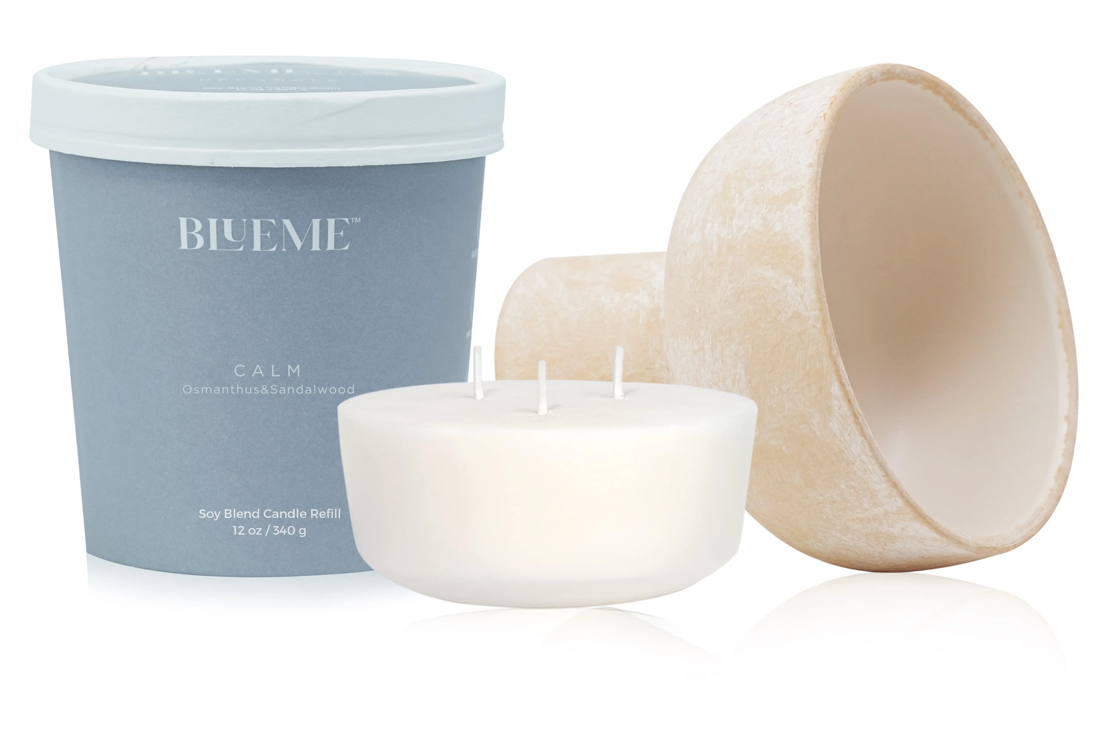 Calm Recandle - Wax Refill - Osmanthus & Sandalwood - Image 2