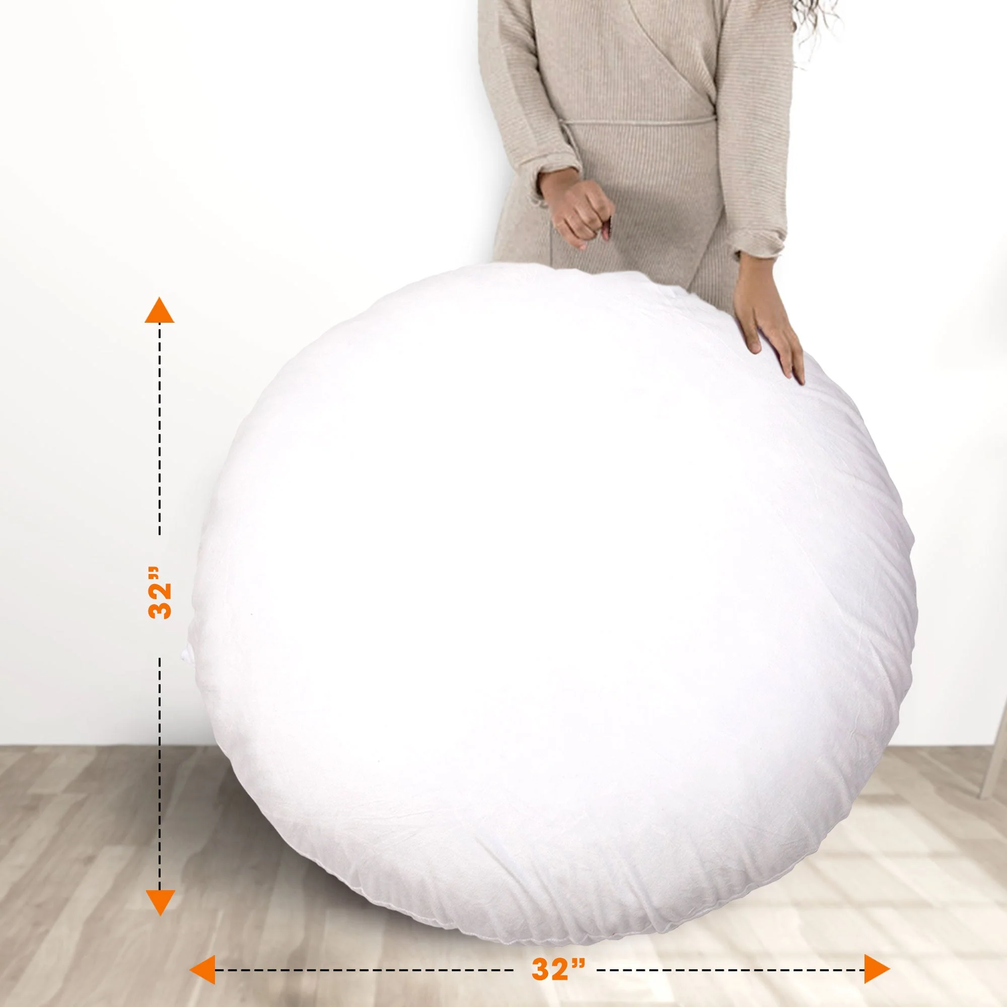 Cheer Collection 32" Round Floor Pillow for Preppy Room Decor - Soft Meditation Yoga Cushion with Insert - Image 84