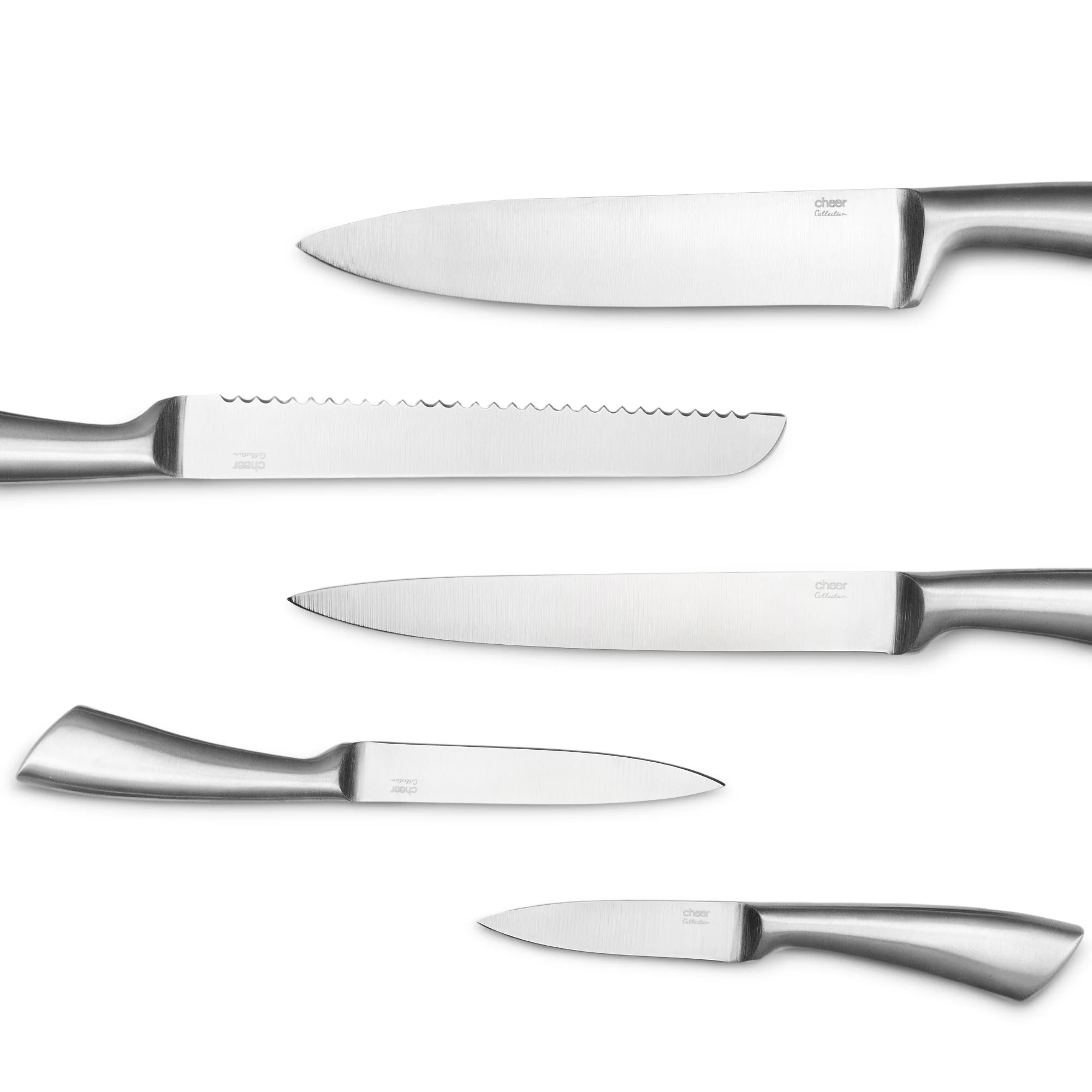Cheer Collection 6pc Stainless Steel Kitchen Knife Set - Image 6