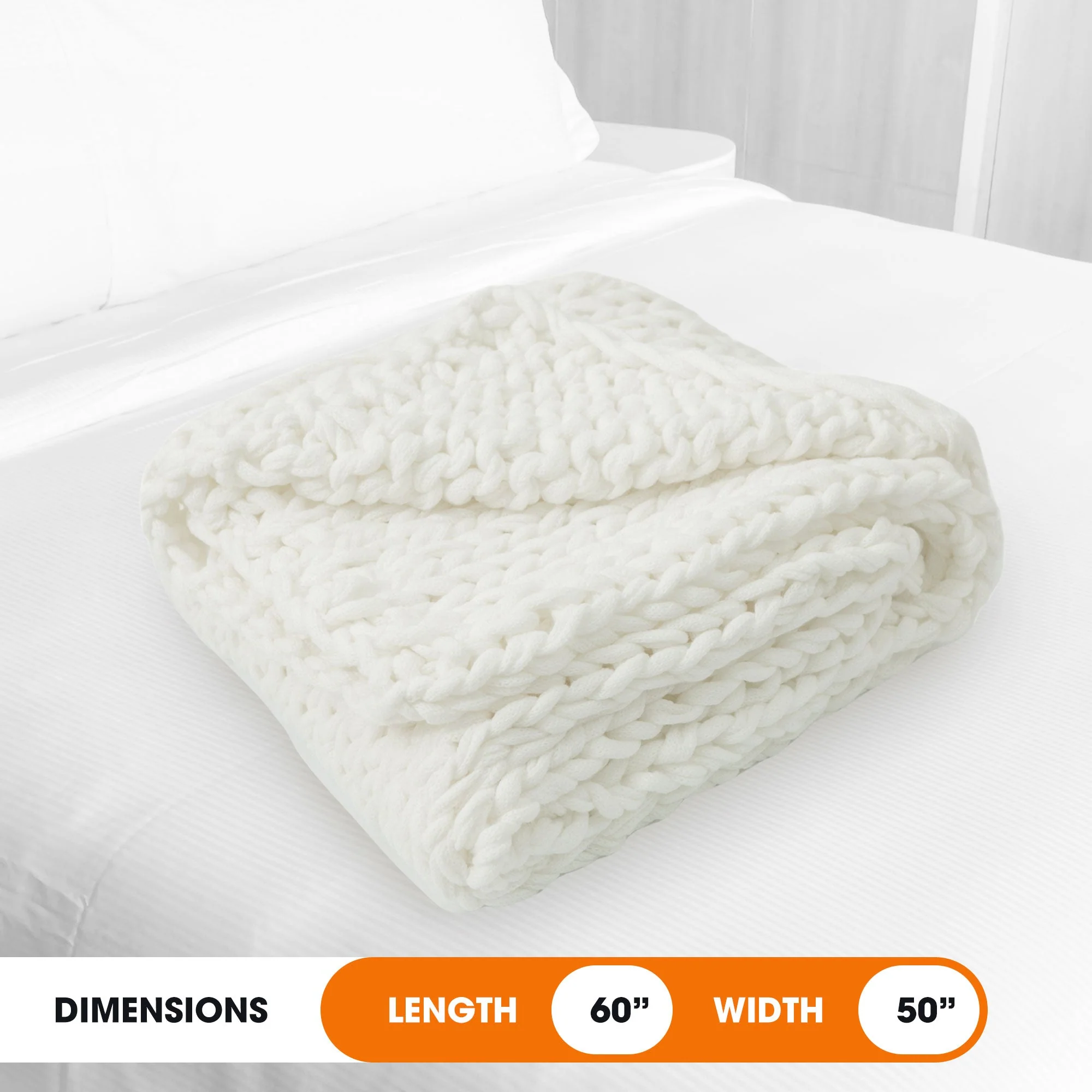 Cheer Collection Chunky Cable Knit Throw Blanket | Ultra Plush and Soft 100% Acrylic Accent Throw - 50 x 60 - Image 31