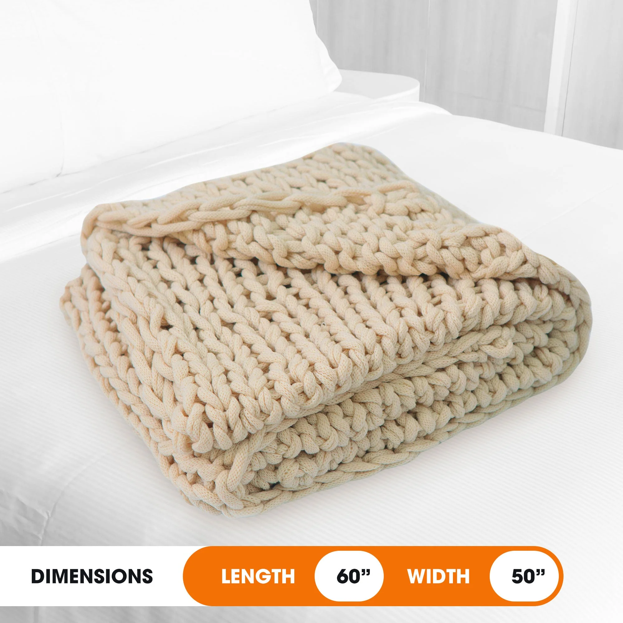 Cheer Collection Chunky Cable Knit Throw Blanket | Ultra Plush and Soft 100% Acrylic Accent Throw - 50 x 60 - Image 38