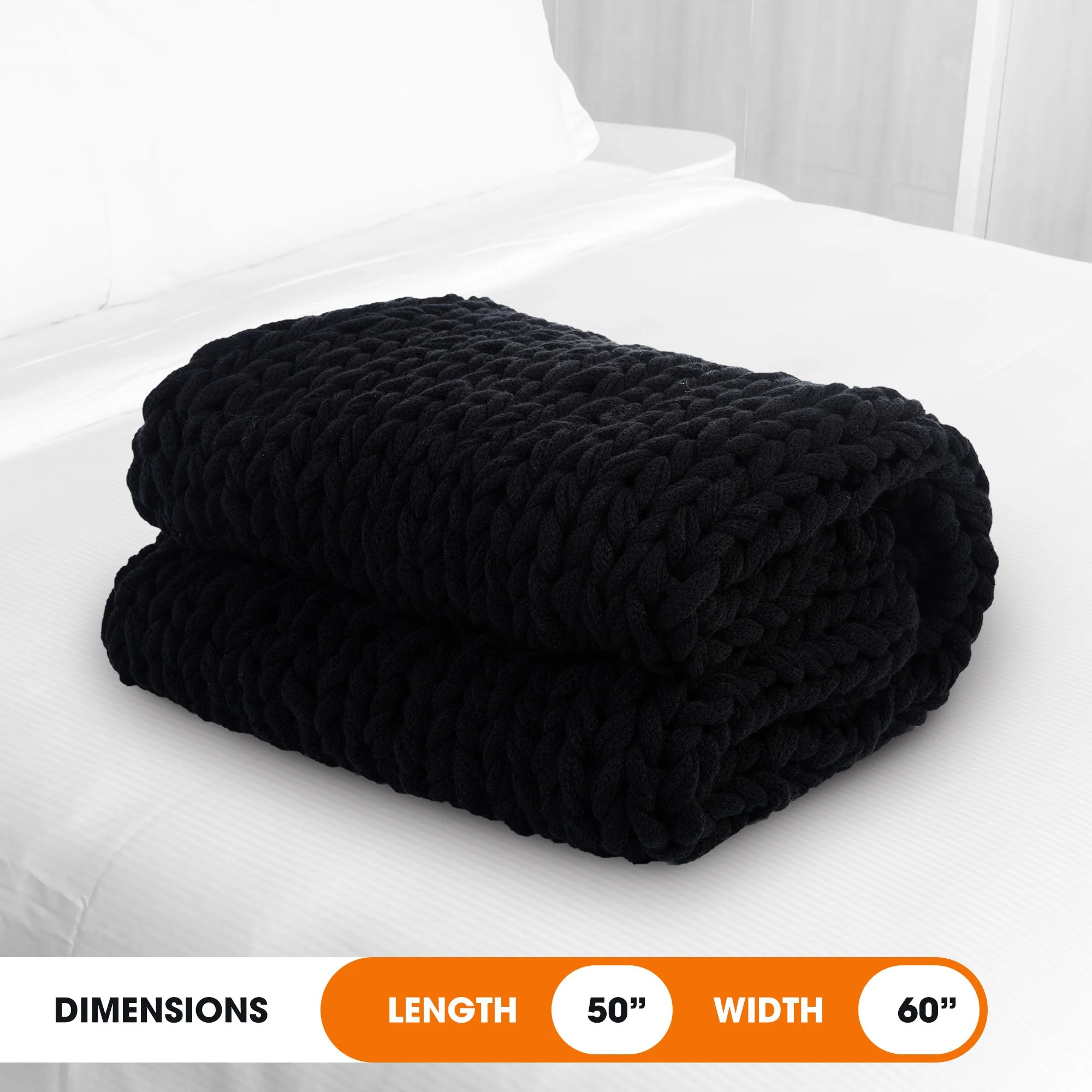 Cheer Collection Chunky Cable Knit Throw Blanket | Ultra Plush and Soft 100% Acrylic Accent Throw - 50 x 60 - Image 4