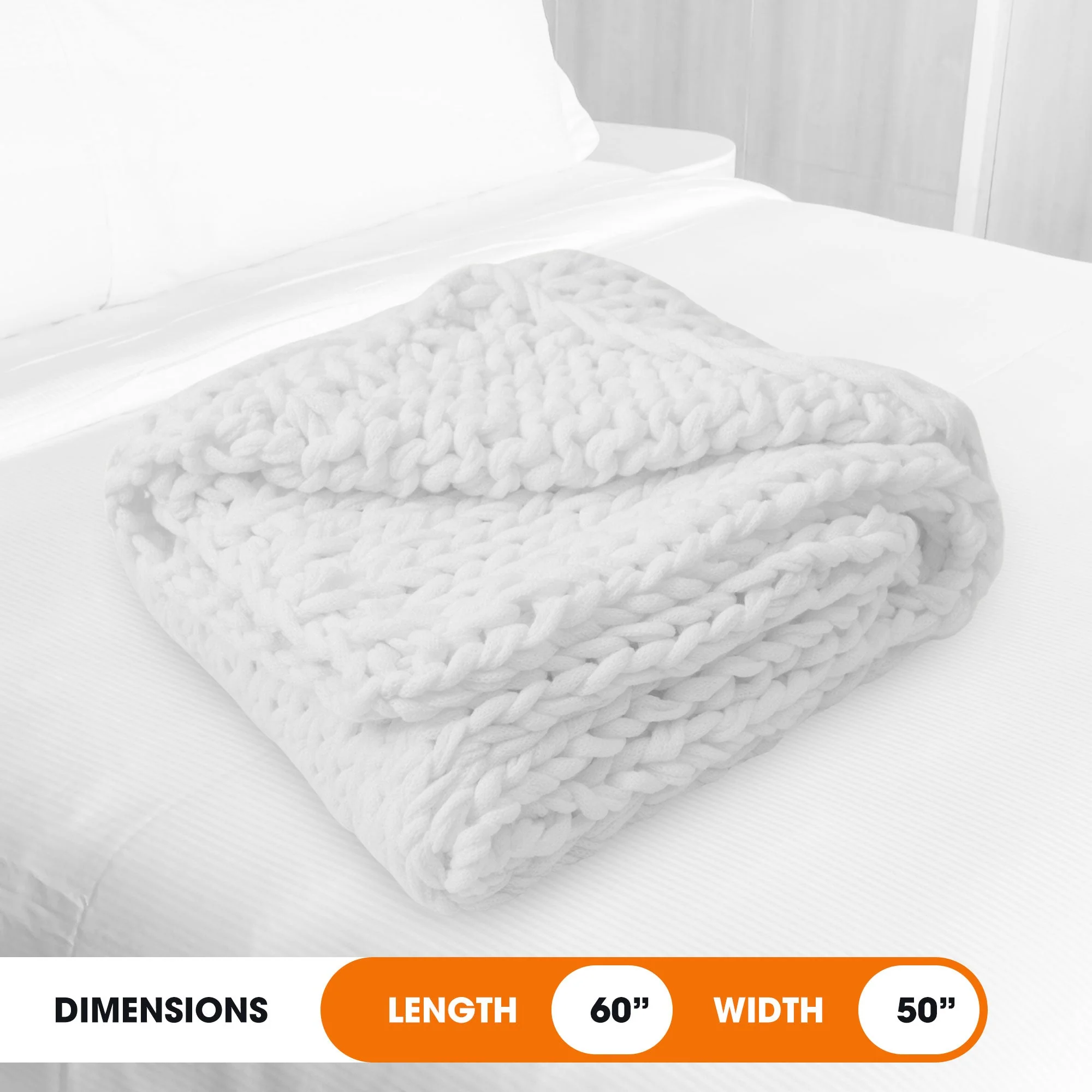 Cheer Collection Chunky Cable Knit Throw Blanket | Ultra Plush and Soft 100% Acrylic Accent Throw - 50 x 60 - Image 45