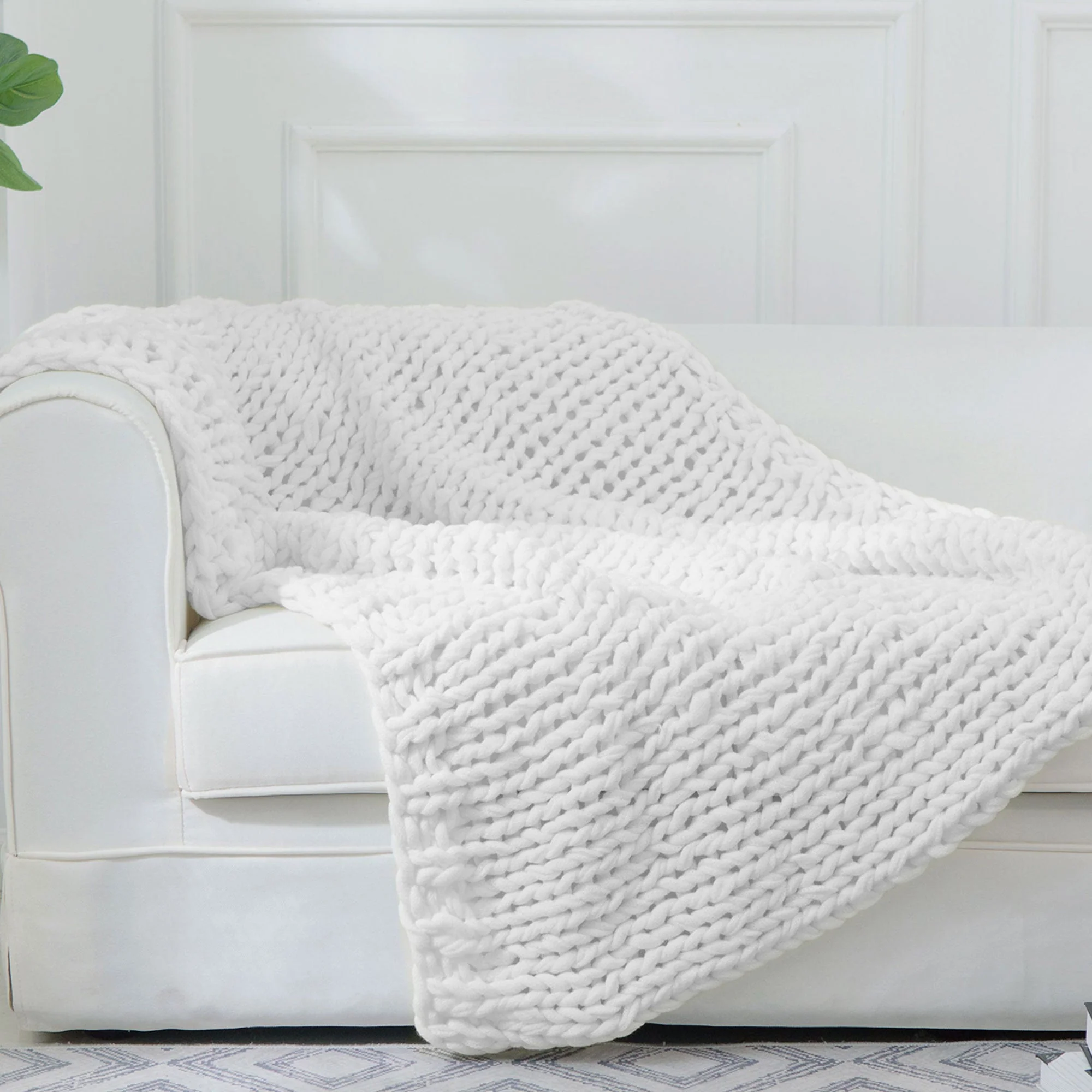 Cheer Collection Chunky Cable Knit Throw Blanket | Ultra Plush and Soft 100% Acrylic Accent Throw - 50 x 60 - Image 46