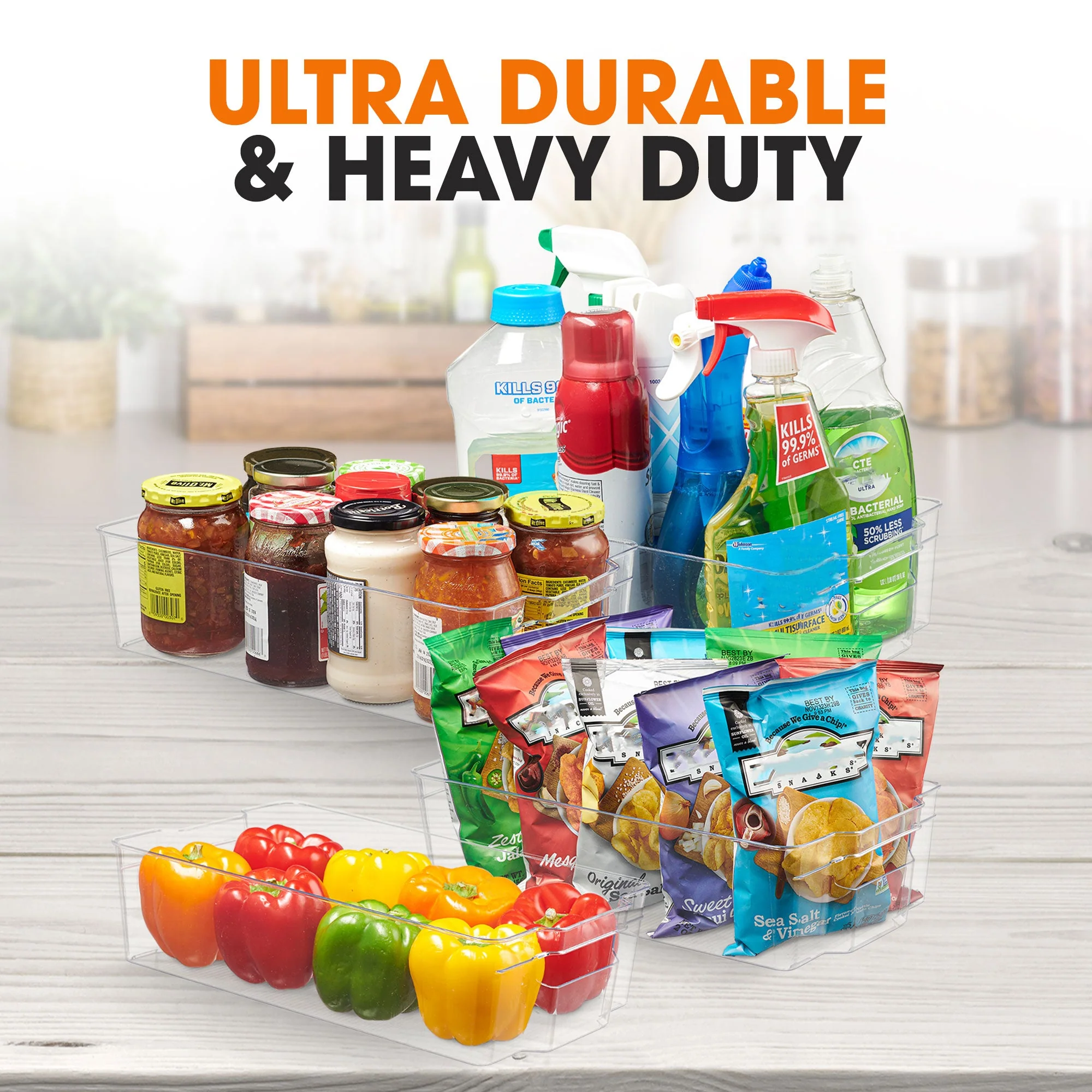 Cheer Collection Clear Refrigerator Organizer Bins - Free from BisPhenol A Transparent Storage Bins for Pantry - Image 7