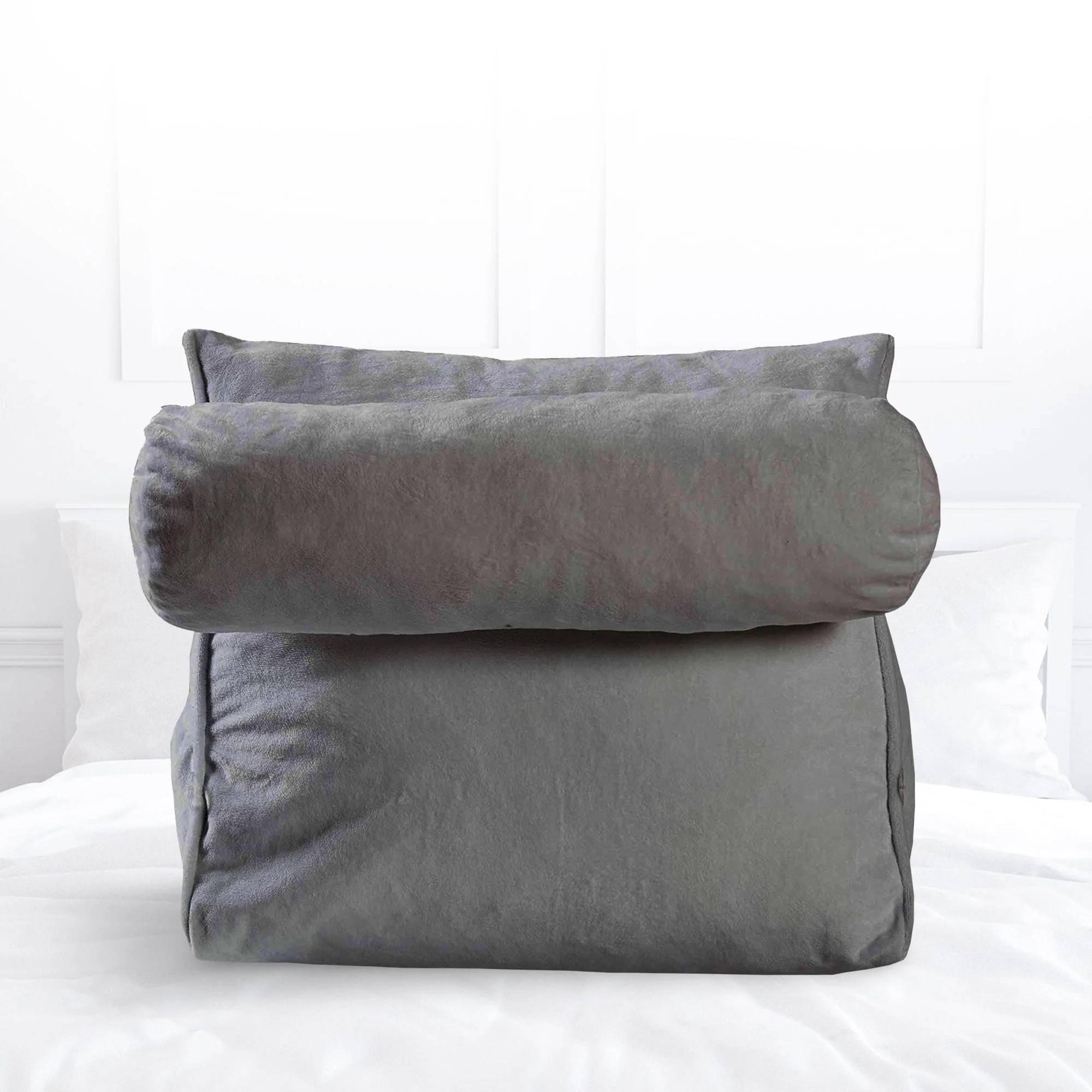 Cheer Collection Extra Large Wedge Shaped Reading and TV Pillow with Adjustable Neck Pillow - Image 13