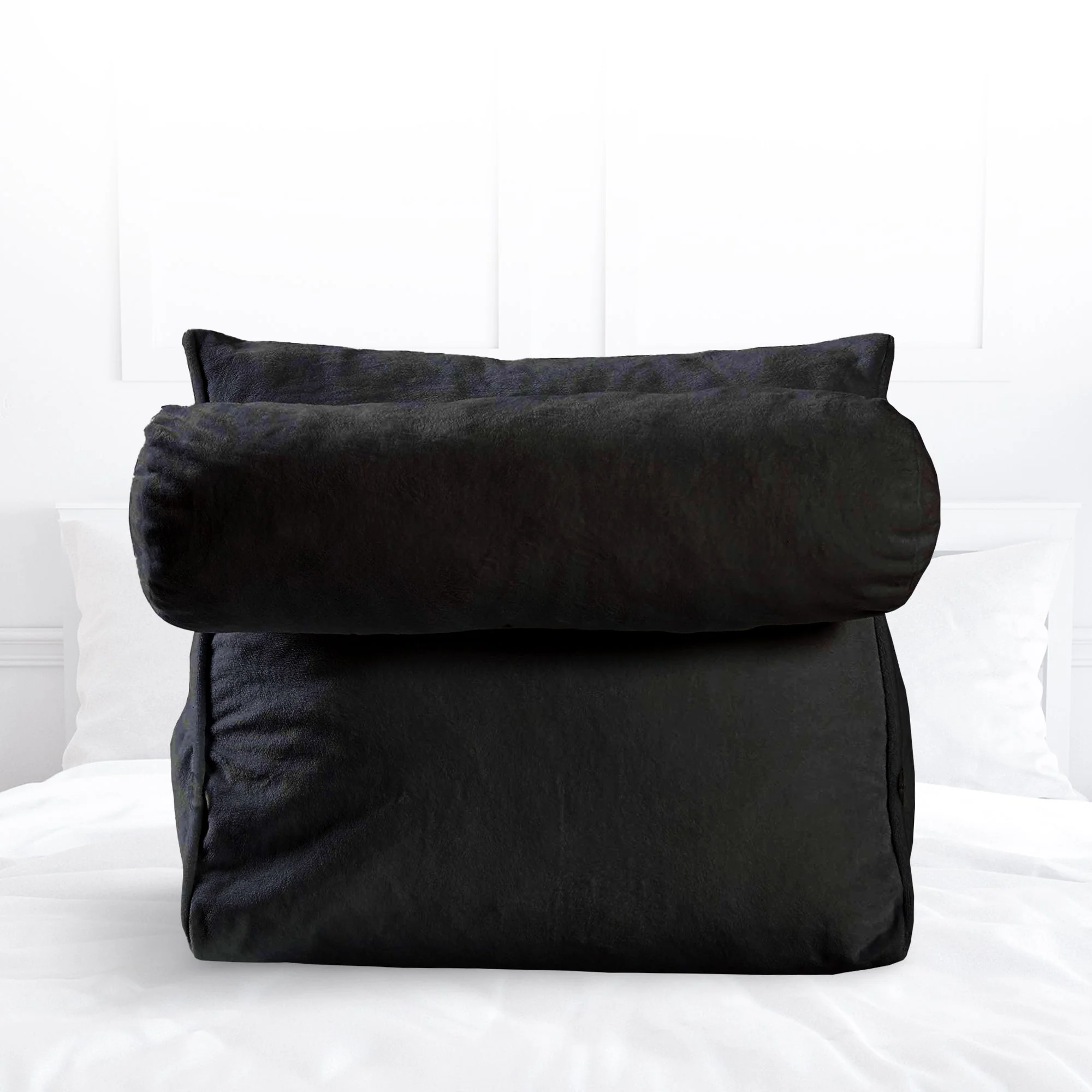 Cheer Collection Extra Large Wedge Shaped Reading and TV Pillow with Adjustable Neck Pillow - Image 6