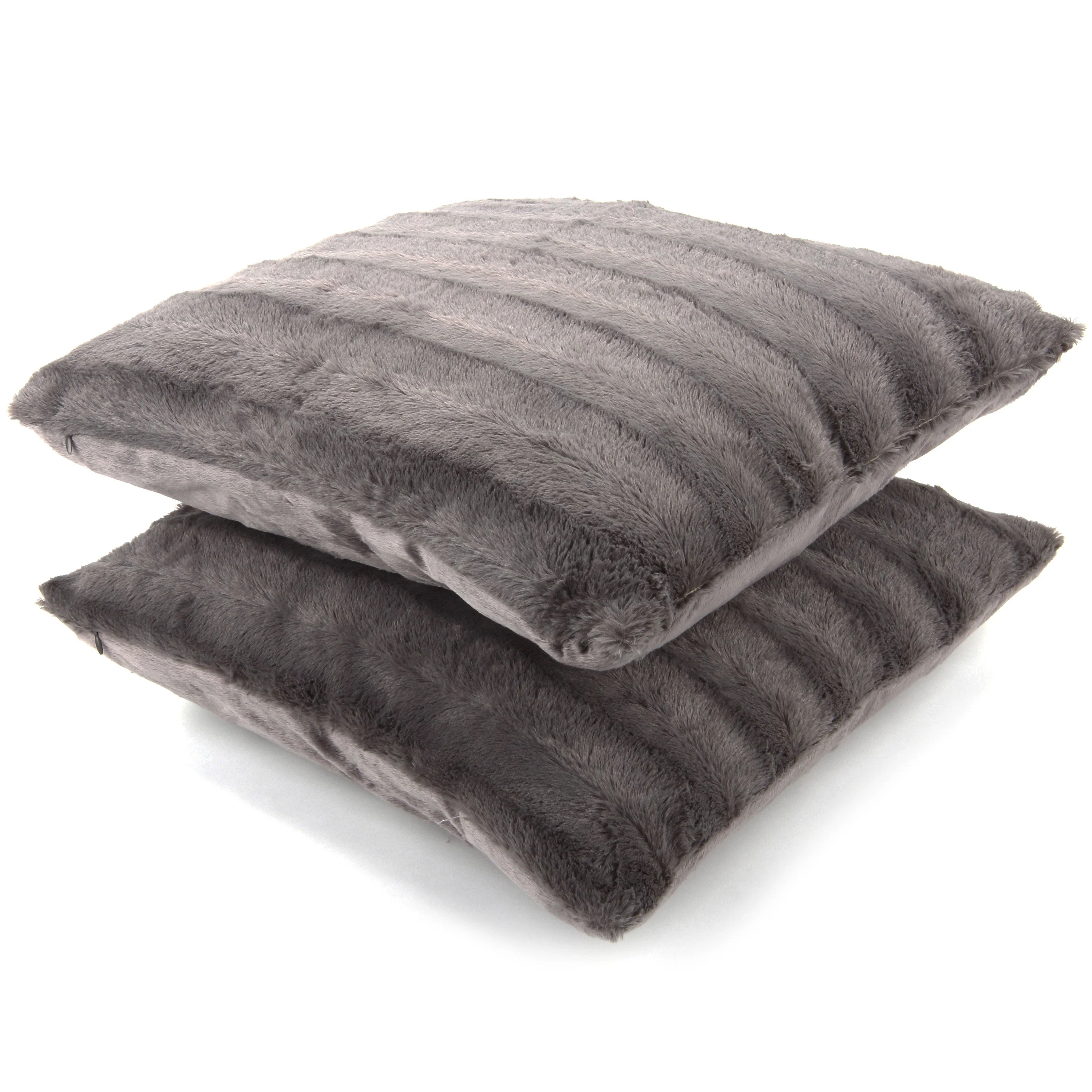 Cheer Collection Faux Fur Square Decorative Pillow 18x18 (Set of 2) - Image 10