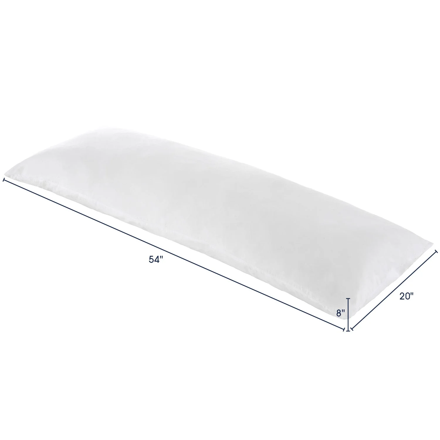 Cheer Collection Hypoallergenic Down Alternative Premium 20 x 54 Side Body Pillow Washable Cover - Image 4