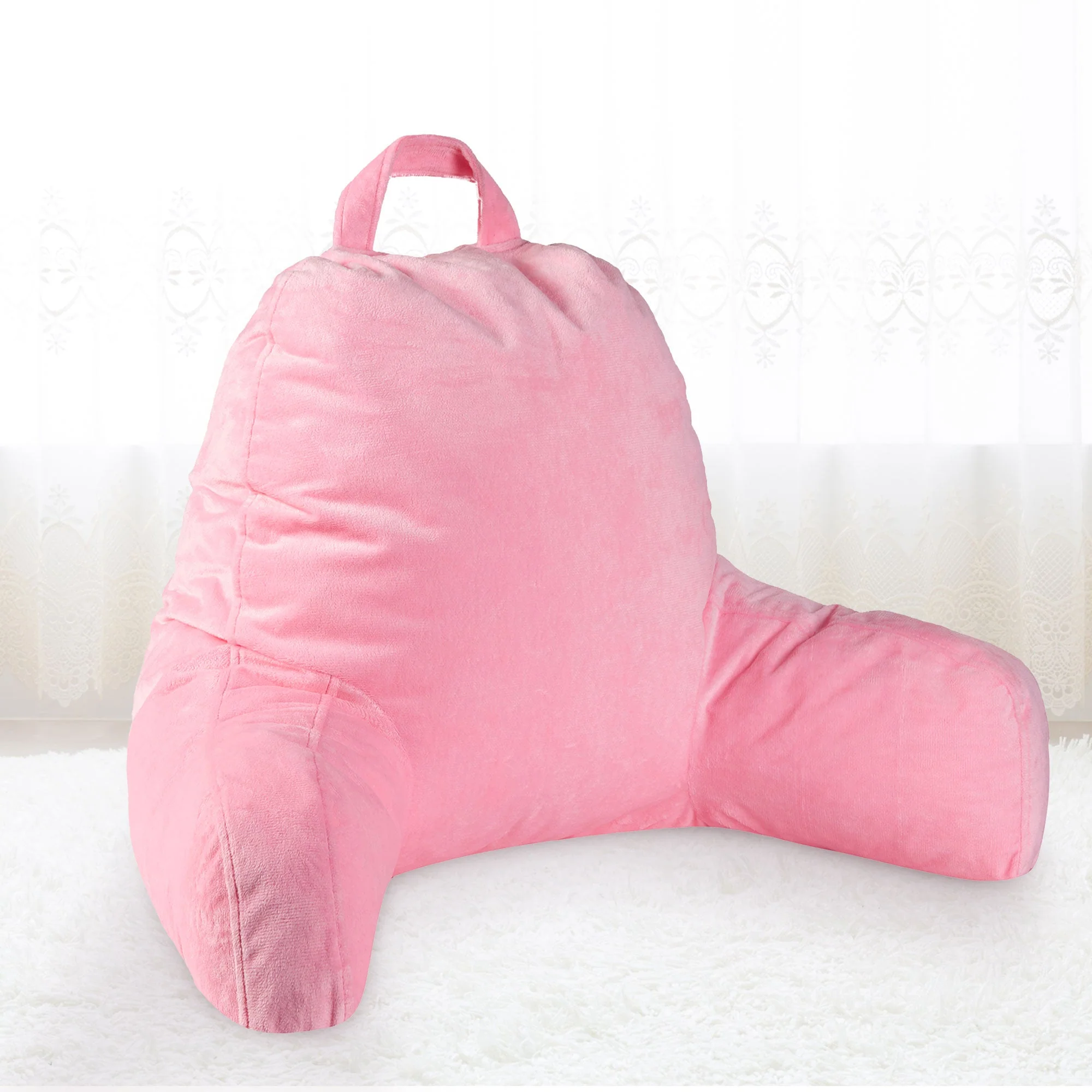 Cheer Collection Kids Size Reading and Gaming Pillow with Armrest - Plush Fiber Filled Backrest Pillow - Image 40