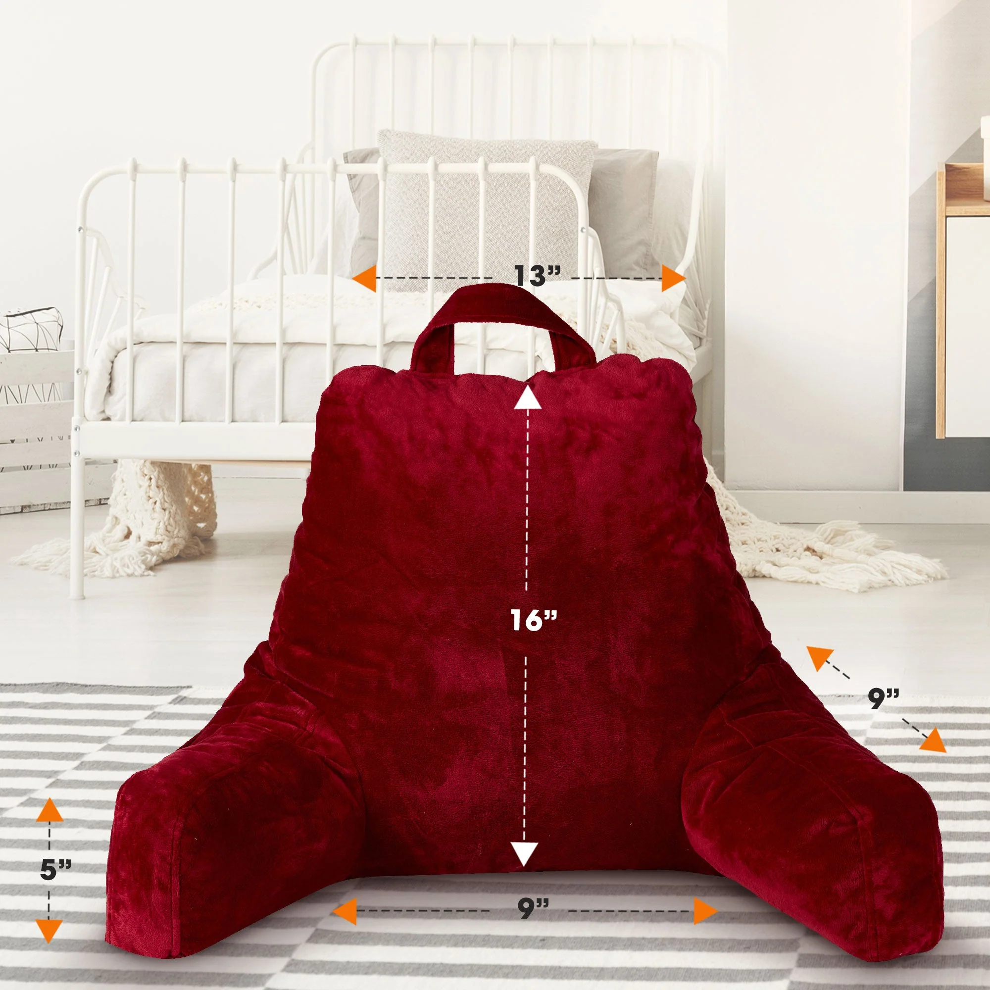 Cheer Collection Kids Size Reading Pillow with Arms for Sitting Up in Bed - Image 31