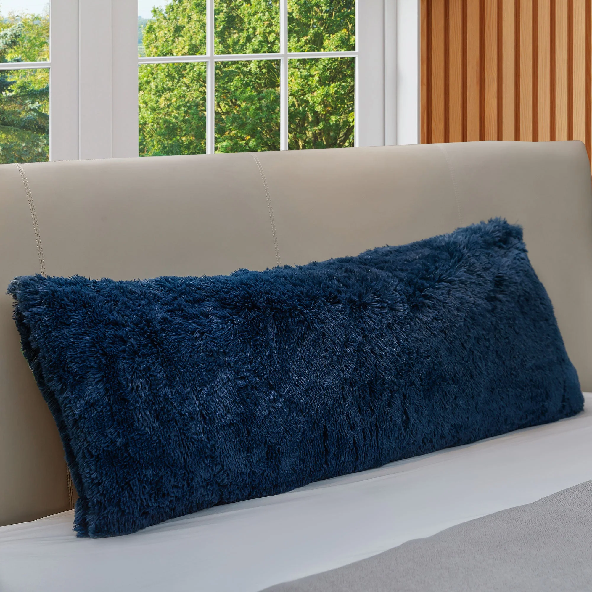 Cheer Collection Long Hair Shaggy Body Pillow 20" x 54" - Image 37