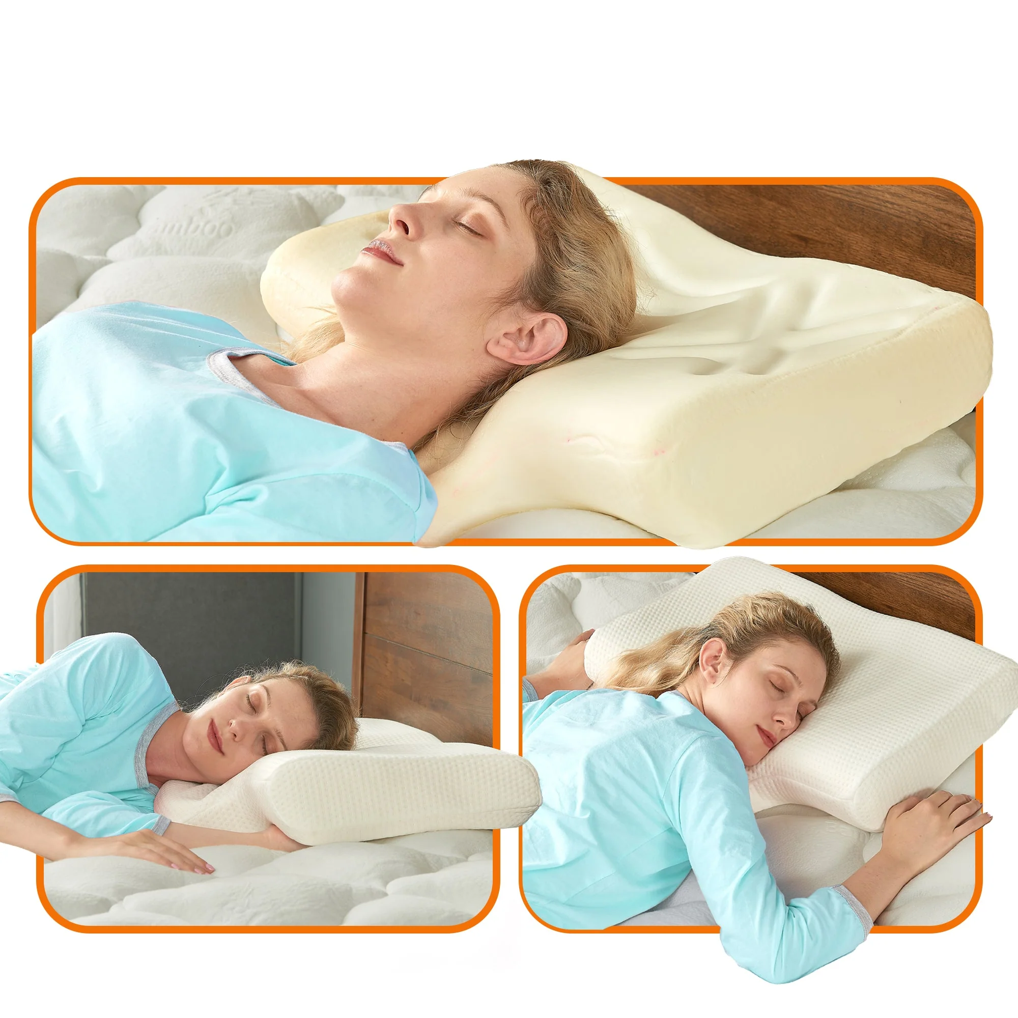 Cheer Collection Memory Foam Anti Snore Therapeutic Neck Pillow - Image 5