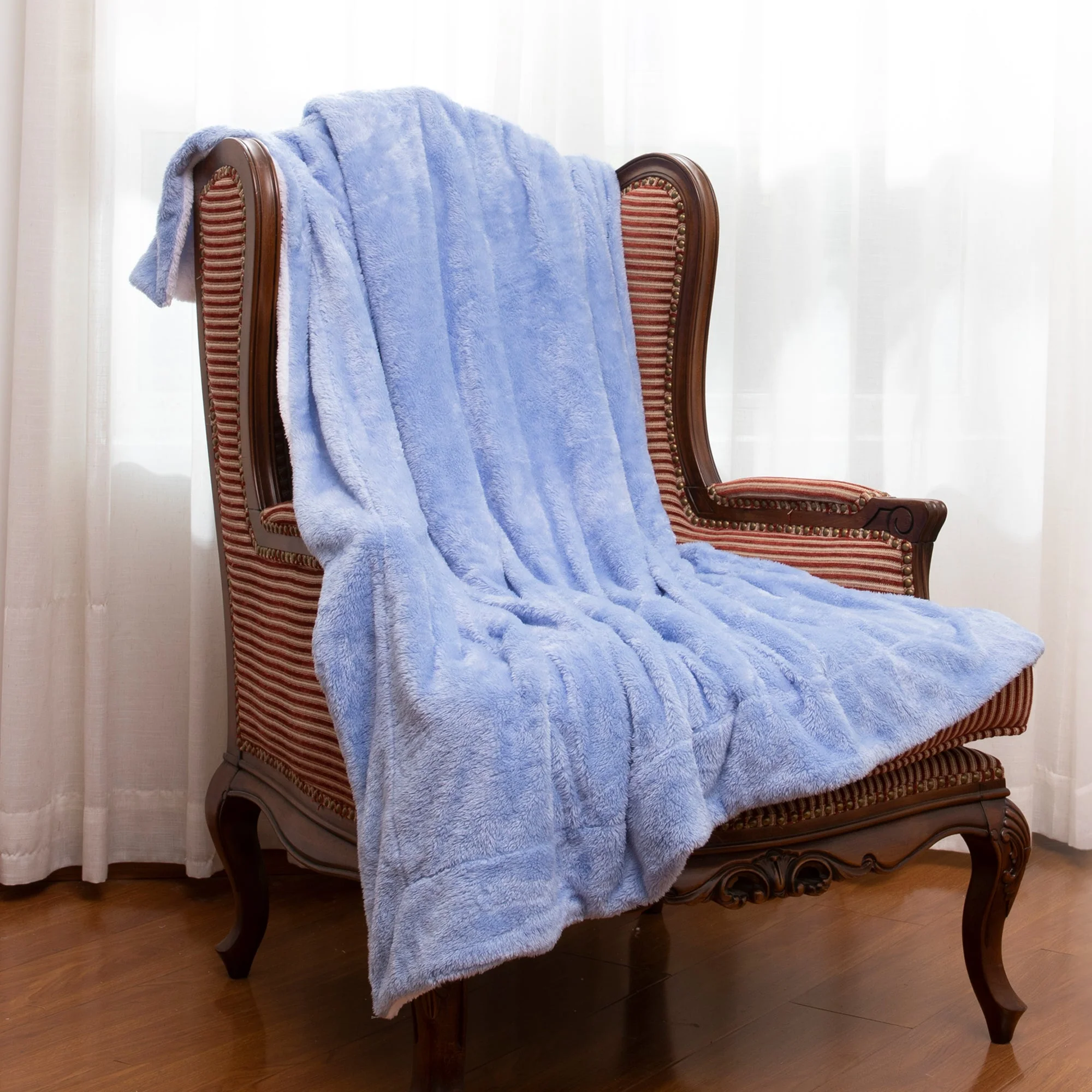 Cheer Collection Microsherpa Throw Blanket - Luxury Soft Velvet, Elegant Decorated, Stylish Accent Blanket - Image 35