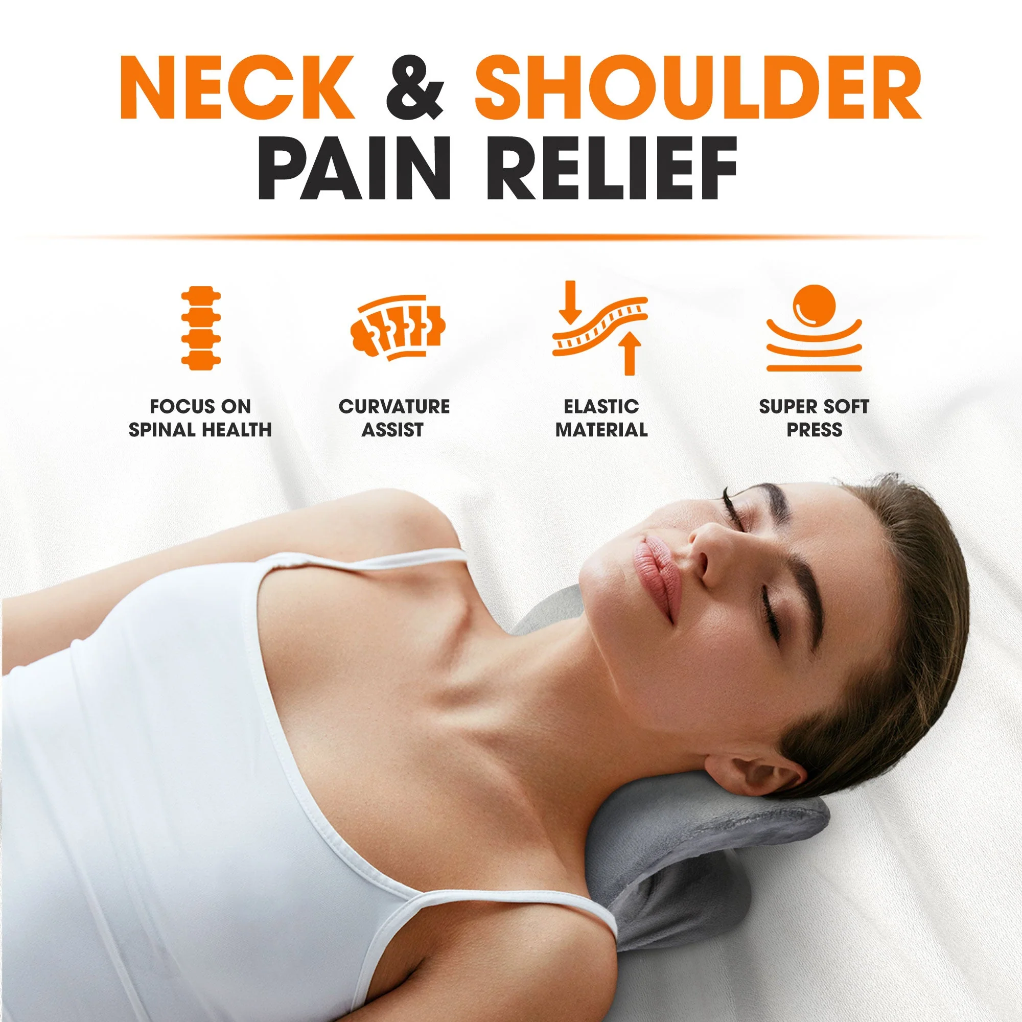 Cheer Collection Neck and Shoulder Relaxer with Washable Cover - Neck Stretcher Shoulder Pain Relief - Image 2