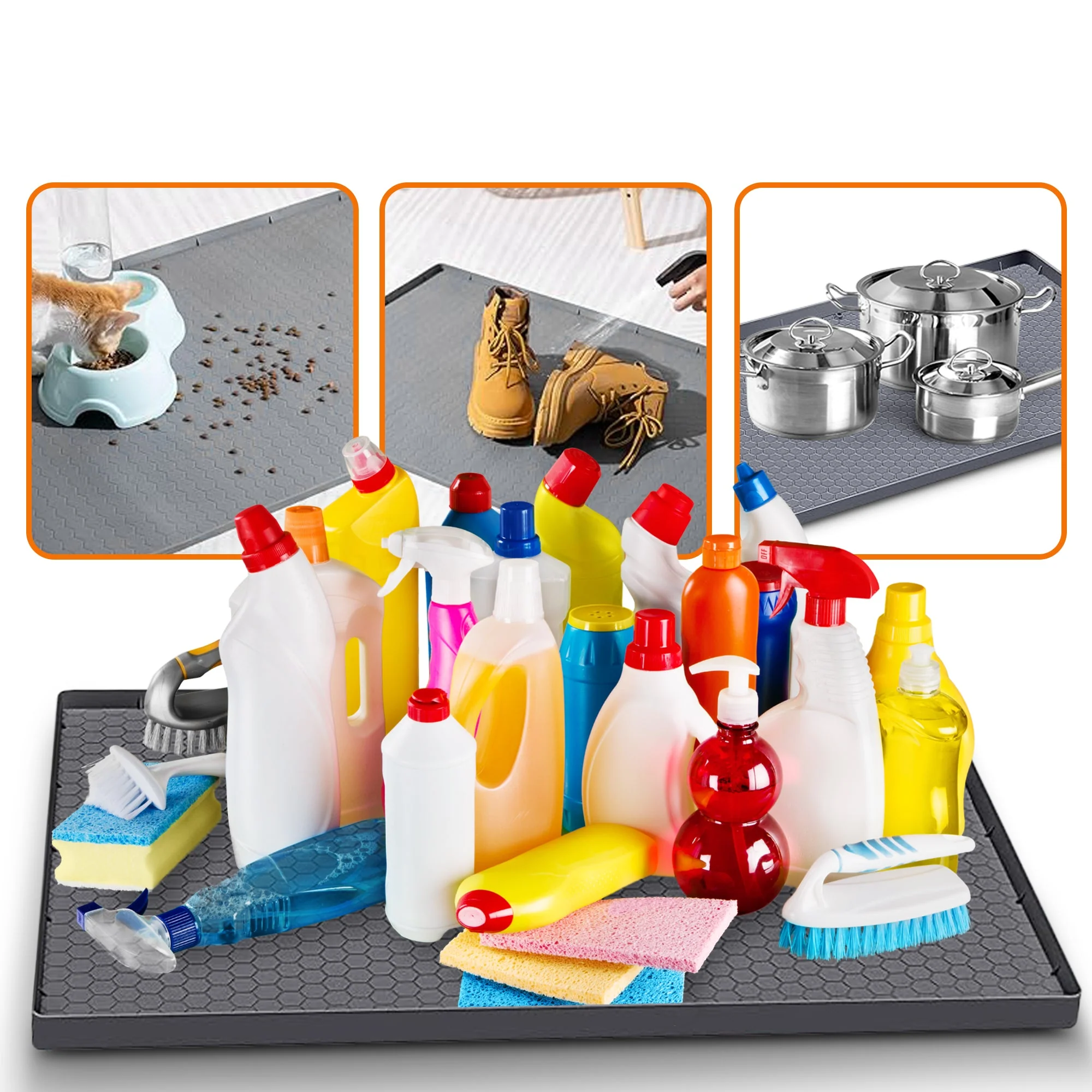 Cheer Collection Premium Silicone Undersink Mat – Waterproof, Non-Slip, Drainage Design - Image 29