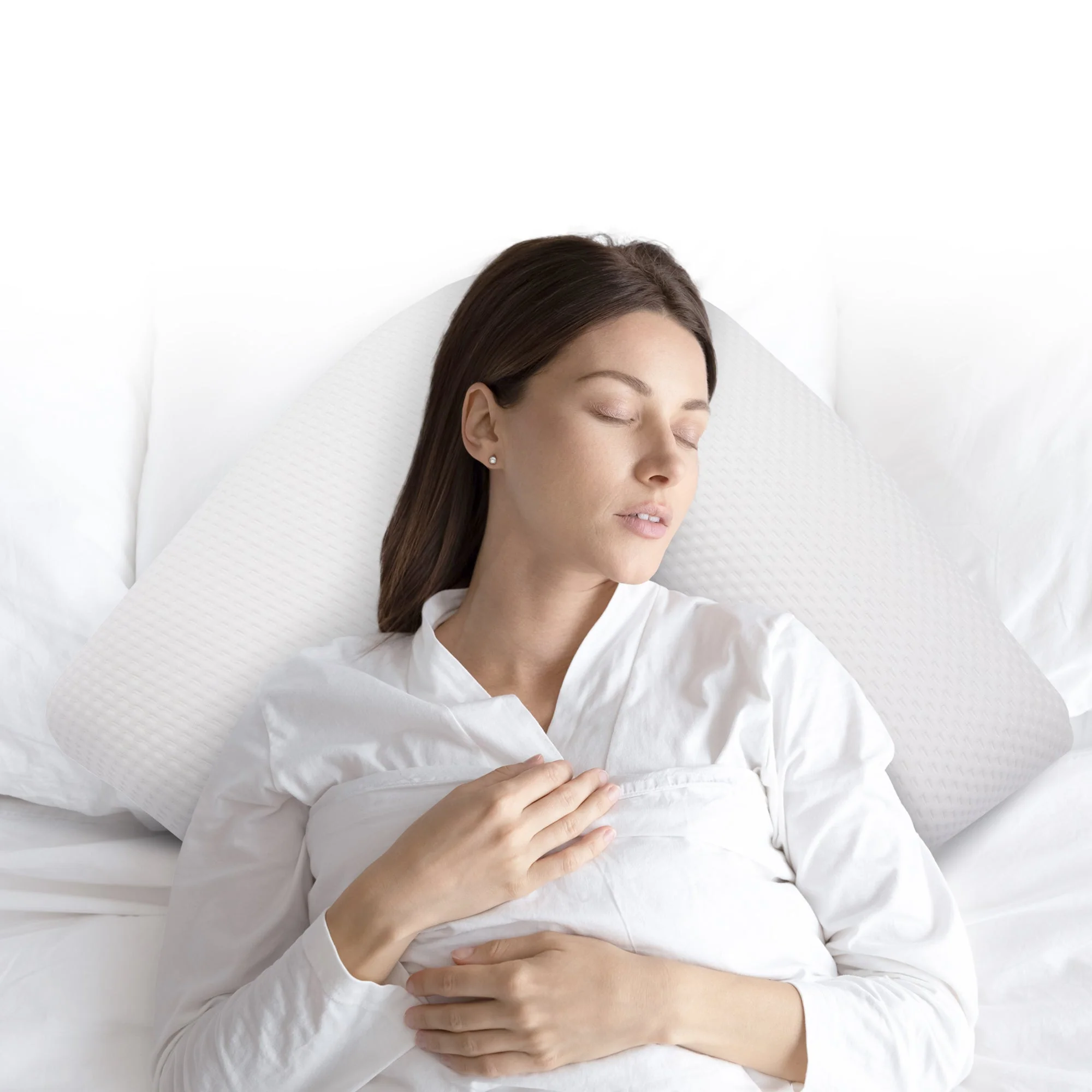 Cheer Collection Premium V-Shaped Memory Foam Pillow – Superior Comfort for Head, Neck, and Pregnancy Support - Image 3