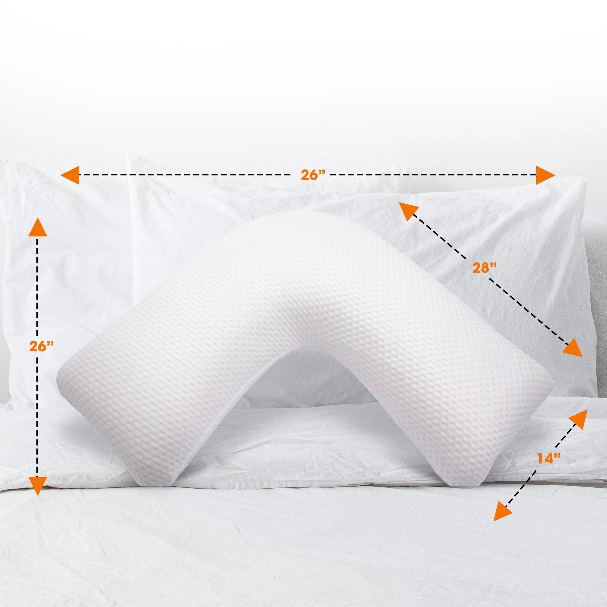Cheer Collection Premium V-Shaped Memory Foam Pillow – Superior Comfort for Head, Neck, and Pregnancy Support - Image 4