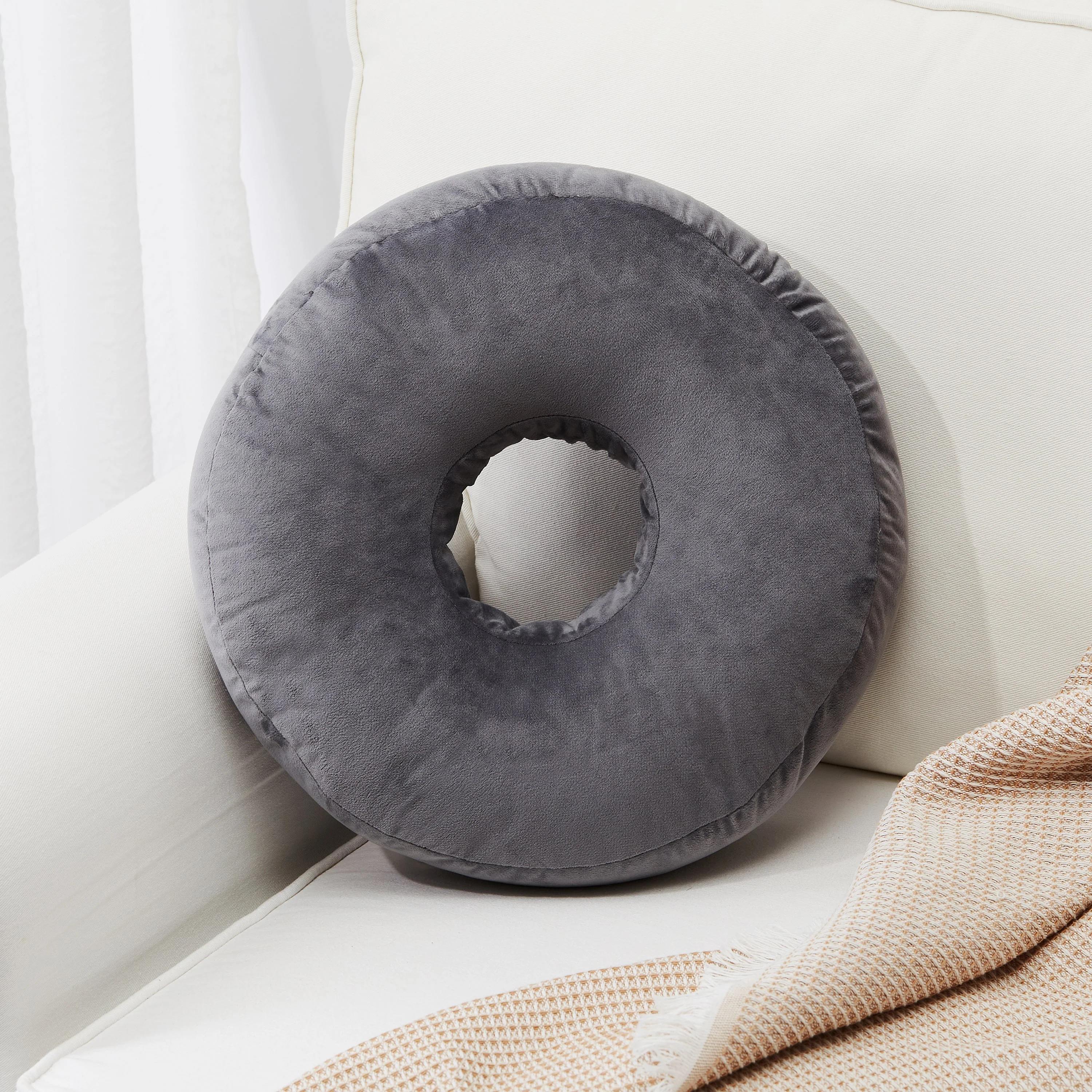 Cheer Collection Round Donut Pillow - Super Soft Microplush Doughnut Pillow and Comfy Seat Cushion for Kids and Adults - Image 9