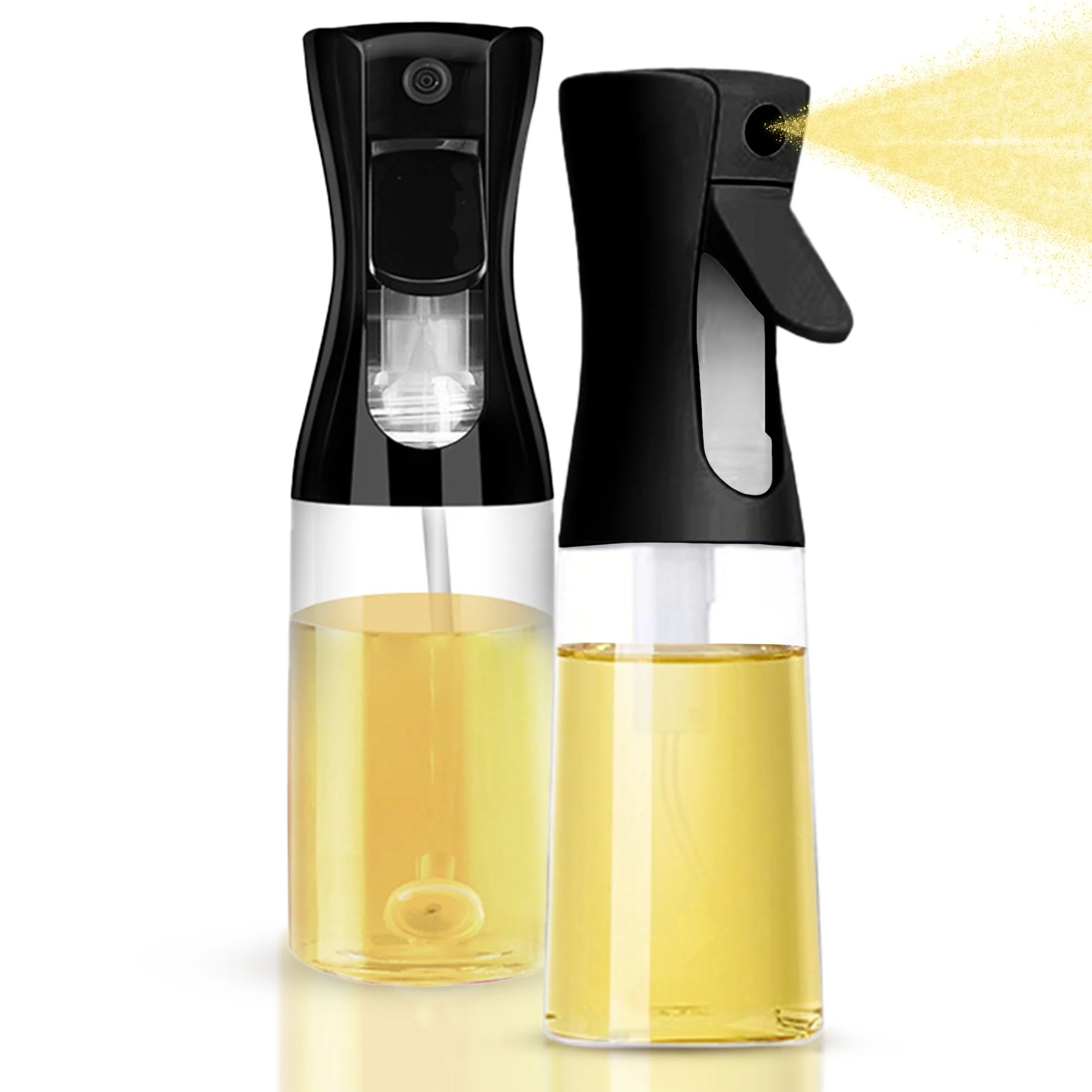 Cheer Collection Set of 2 Elegant Glass Oil Sprayer Bottles - Image 2