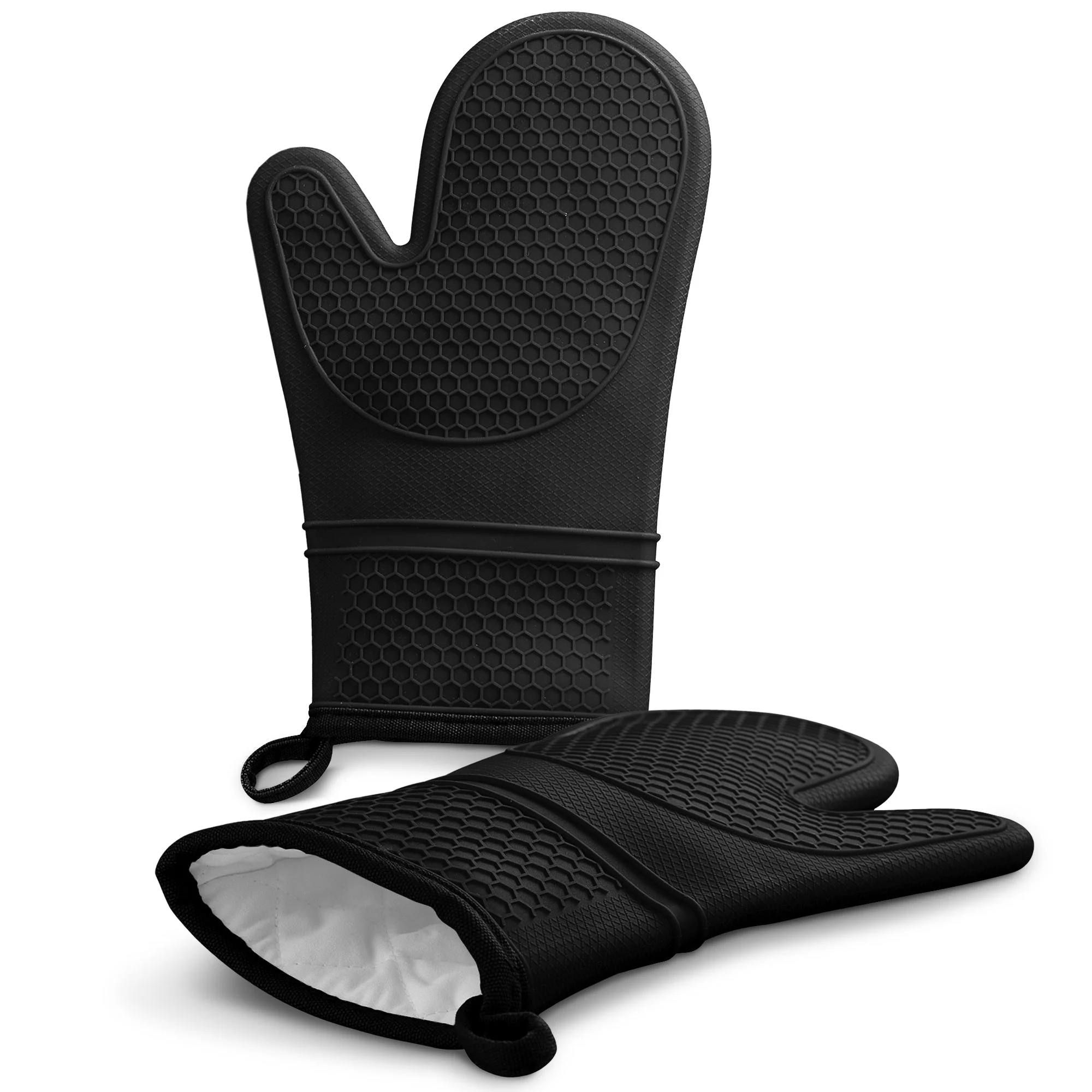 Cheer Collection Set of 2 Premium Silicone Oven Mitts - Image 2