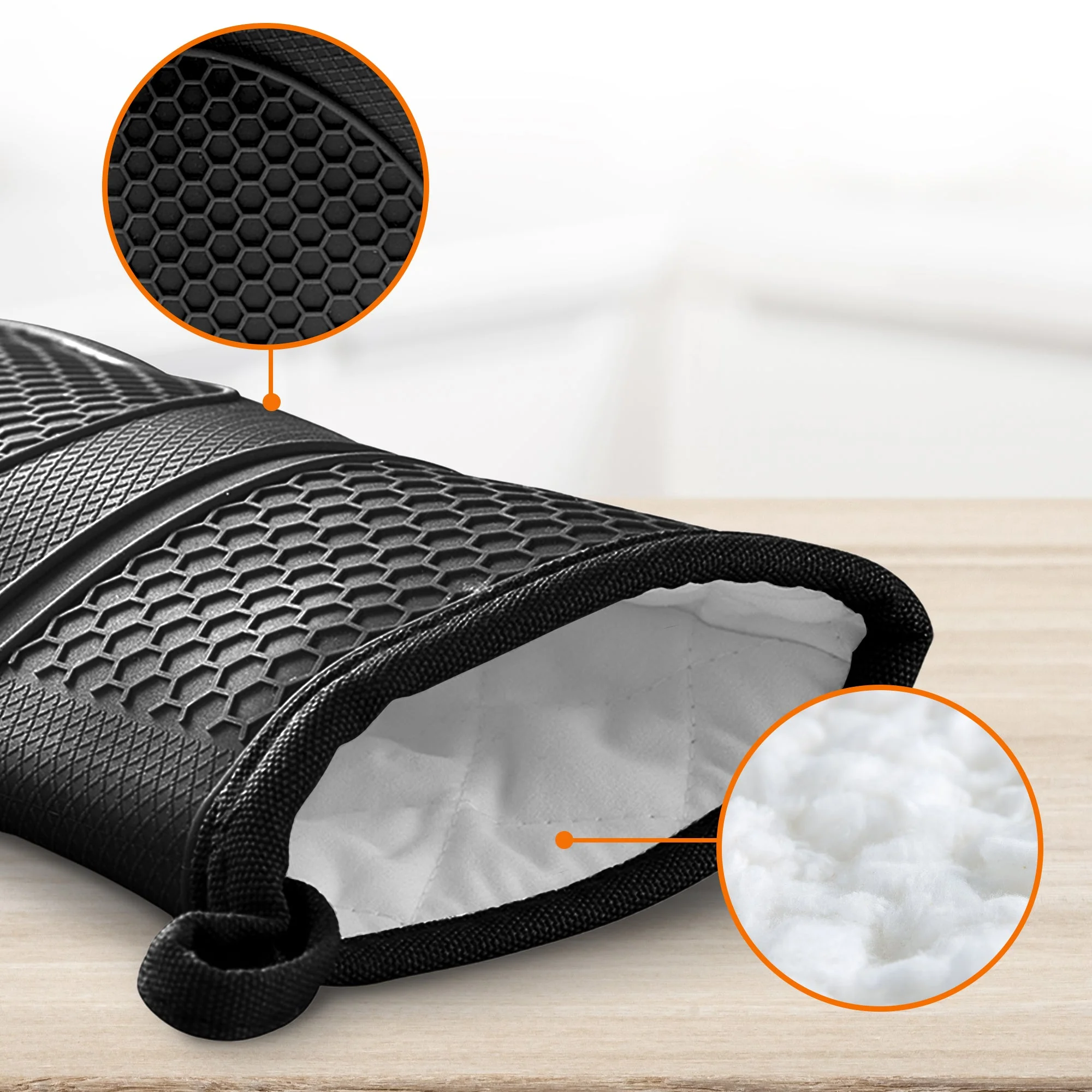 Cheer Collection Set of 2 Premium Silicone Oven Mitts - Image 7